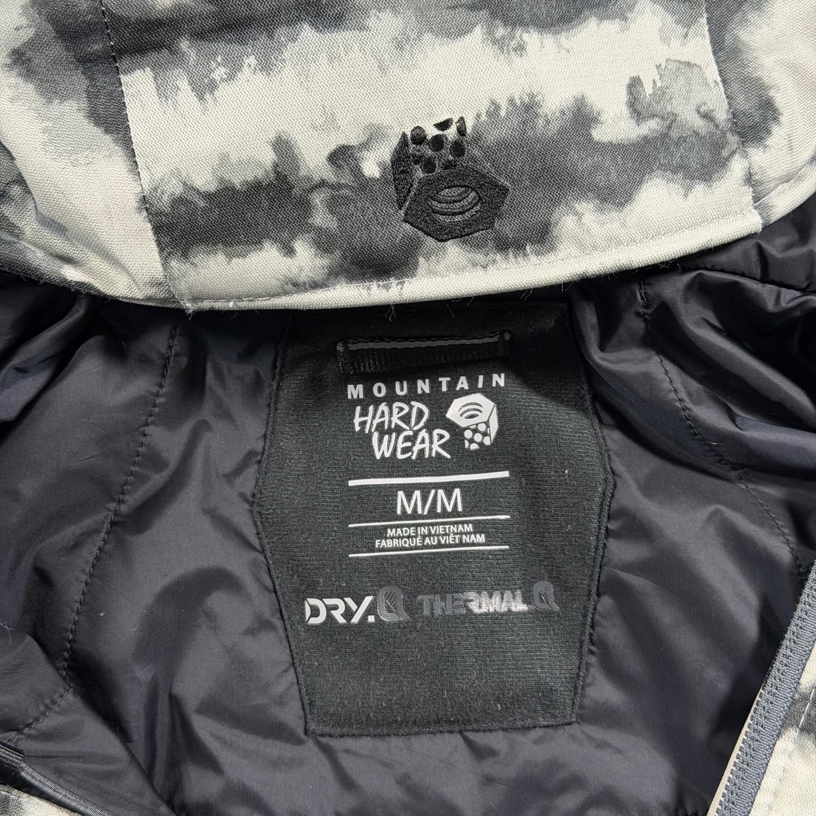 Mountain Hardwear Dry.Q Thermal Insulated Ski Coat Womens M Black White Pit Zips thumbnail 3