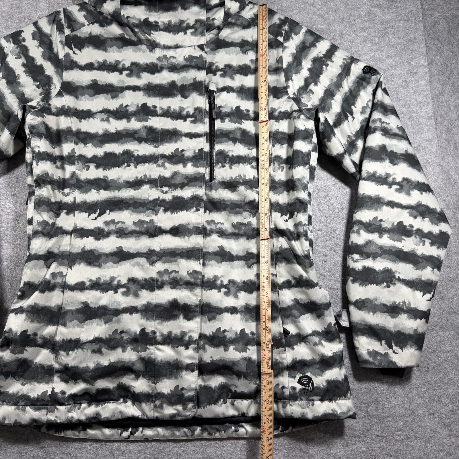 Mountain Hardwear Dry.Q Thermal Insulated Ski Coat Womens M Black White Pit Zips thumbnail 6