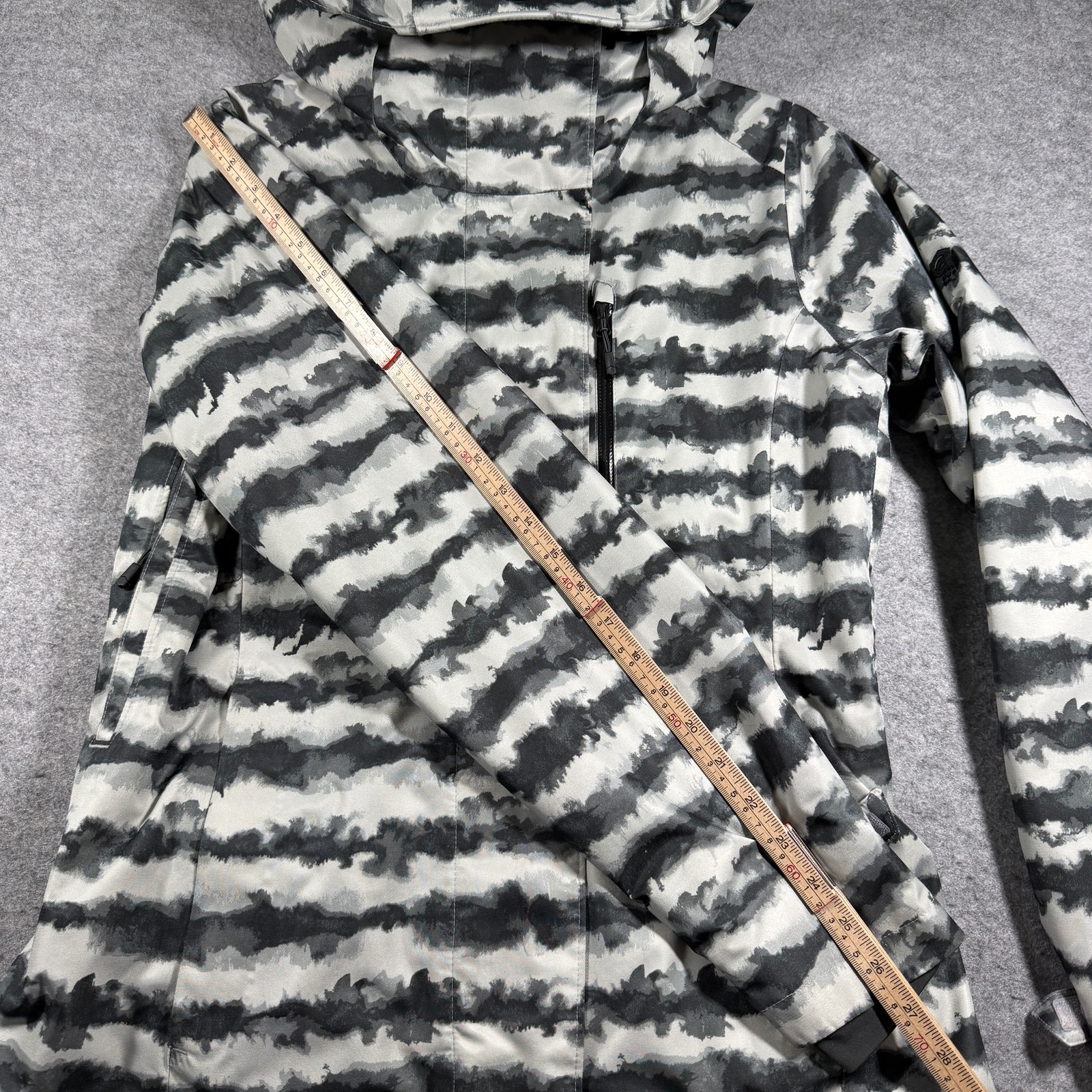 Mountain Hardwear Dry.Q Thermal Insulated Ski Coat Womens M Black White Pit Zips thumbnail 8