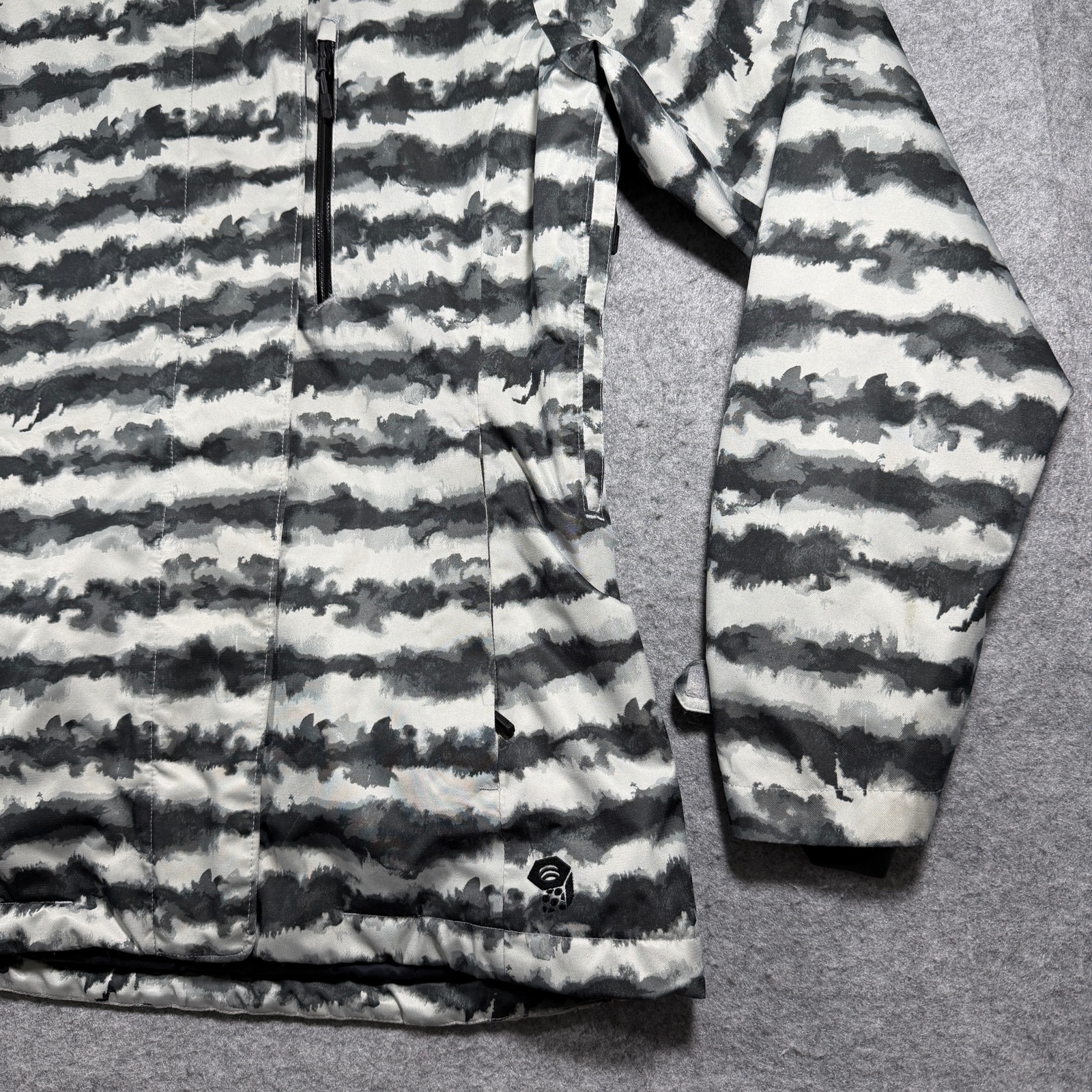 Mountain Hardwear Dry.Q Thermal Insulated Ski Coat Womens M Black White Pit Zips thumbnail 11