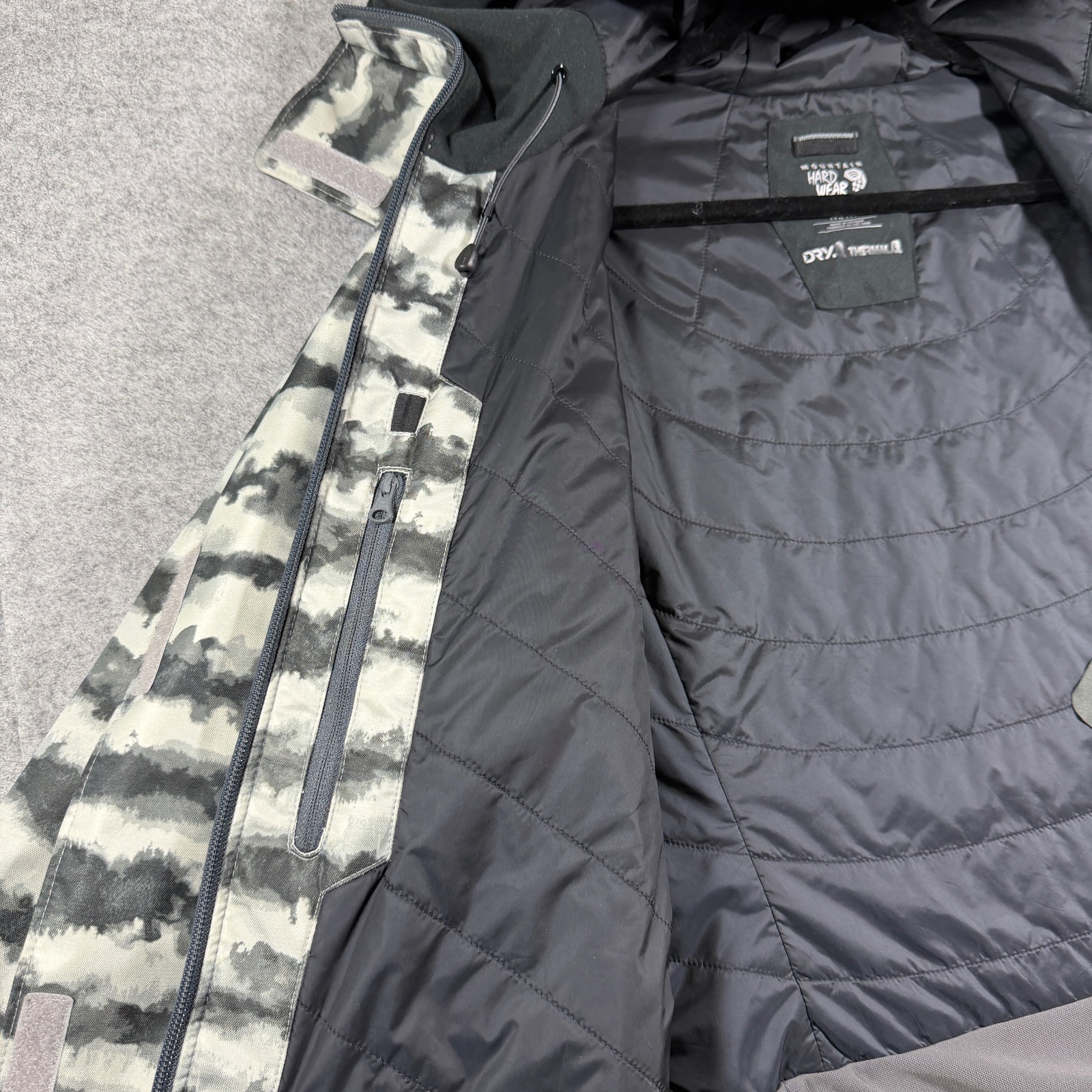 Mountain Hardwear Dry.Q Thermal Insulated Ski Coat Womens M Black White Pit Zips thumbnail 16
