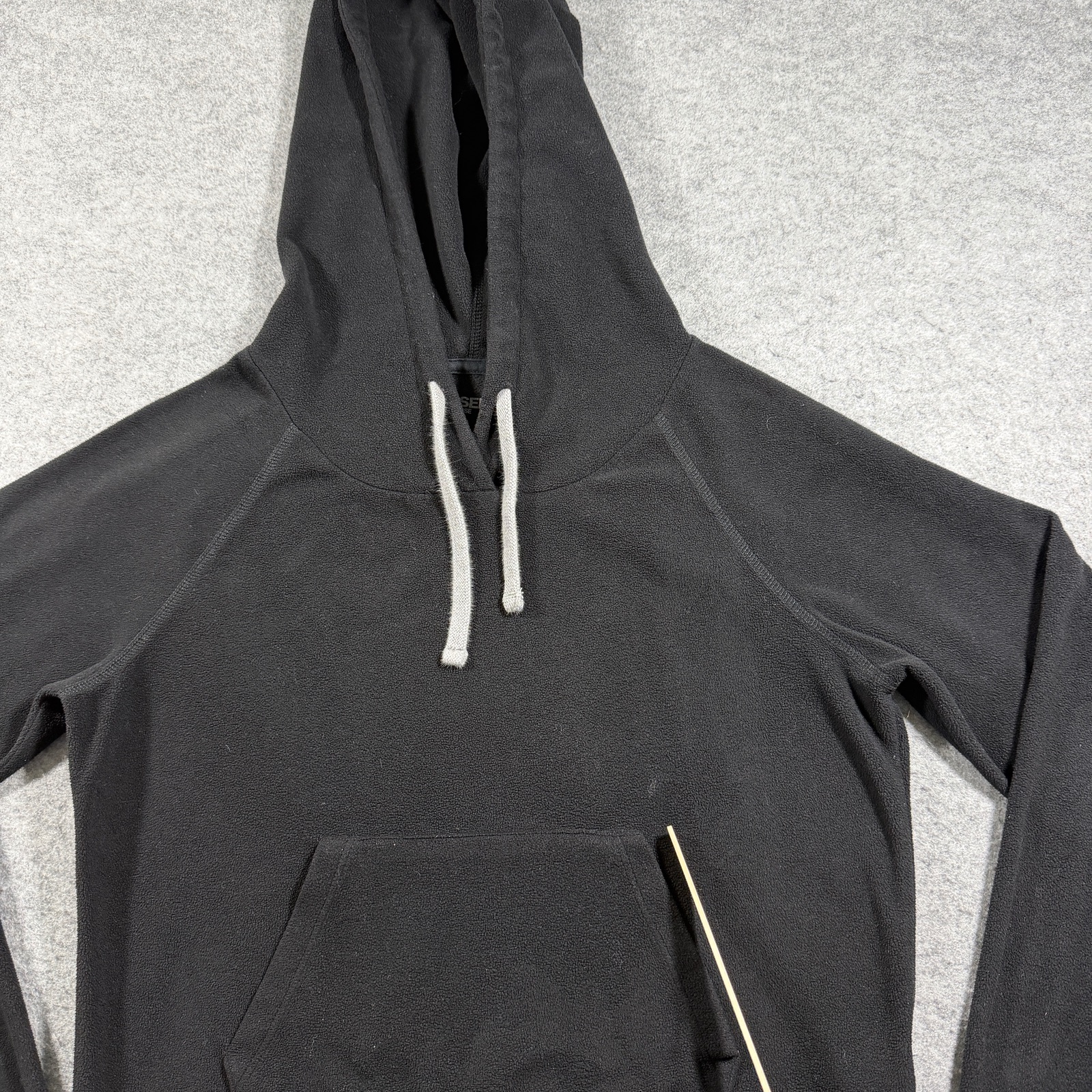 James Perse Yosemite Hoodie Womens 2 Black Cropped Fleece Lounge Breathable thumbnail 4