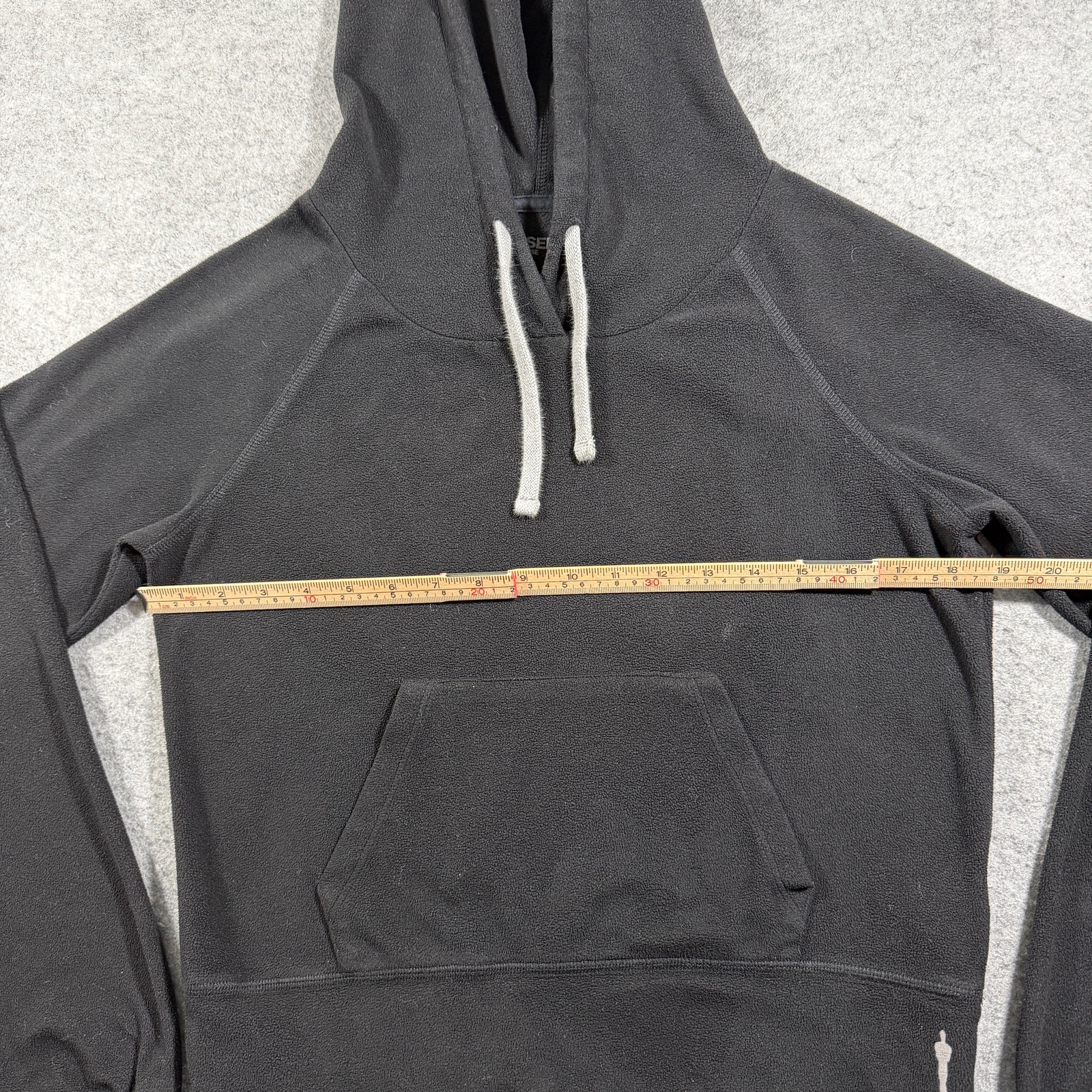 James Perse Yosemite Hoodie Womens 2 Black Cropped Fleece Lounge Breathable thumbnail 6