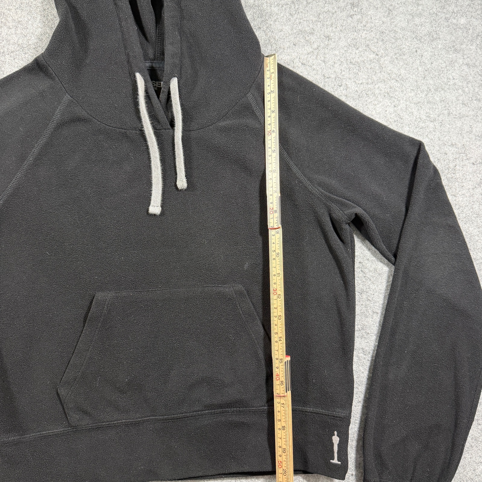 James Perse Yosemite Hoodie Womens 2 Black Cropped Fleece Lounge Breathable thumbnail 7