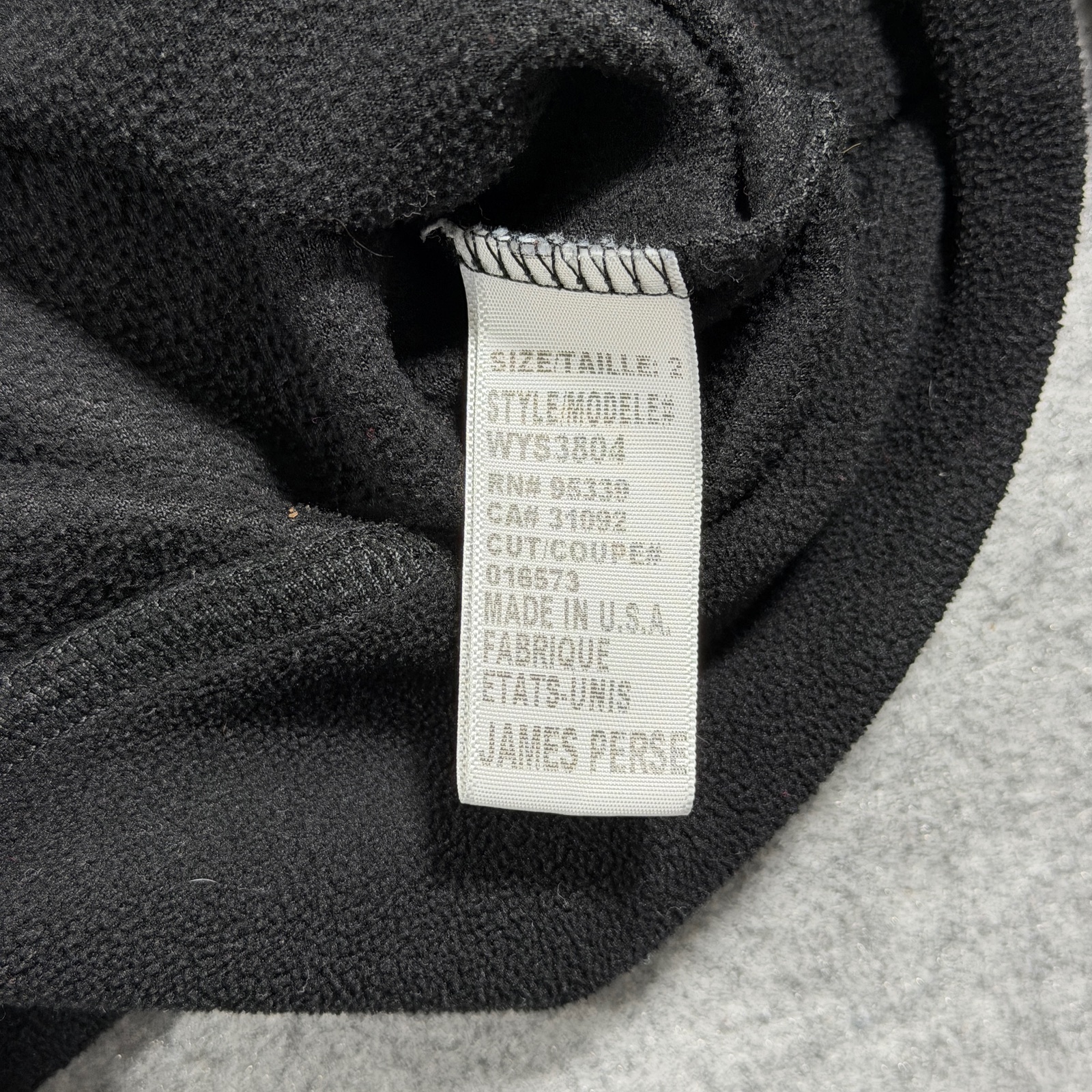 James Perse Yosemite Hoodie Womens 2 Black Cropped Fleece Lounge Breathable thumbnail 8