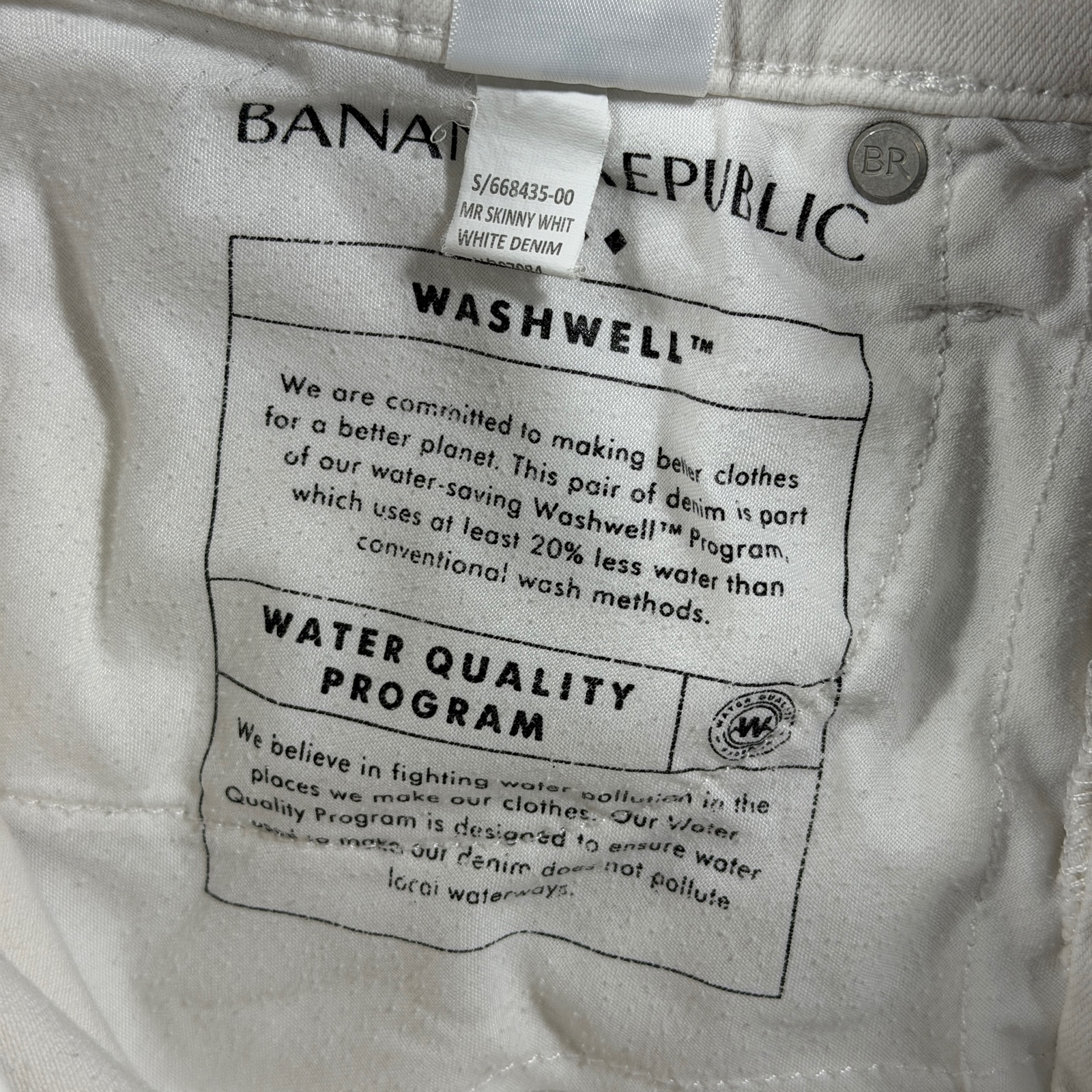 Banana Republic Skinny Jeans Womens 29 Petite White Denim Button Fly Stretch thumbnail 11