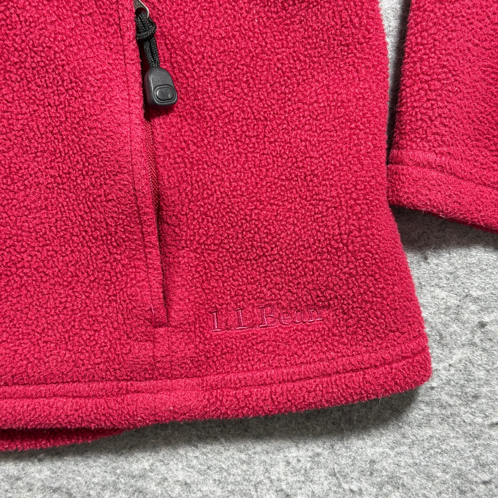 Vintage L.L.Bean Fleece Jacket Womens S Red Full Zip Outdoor Hiking High Collar thumbnail 6