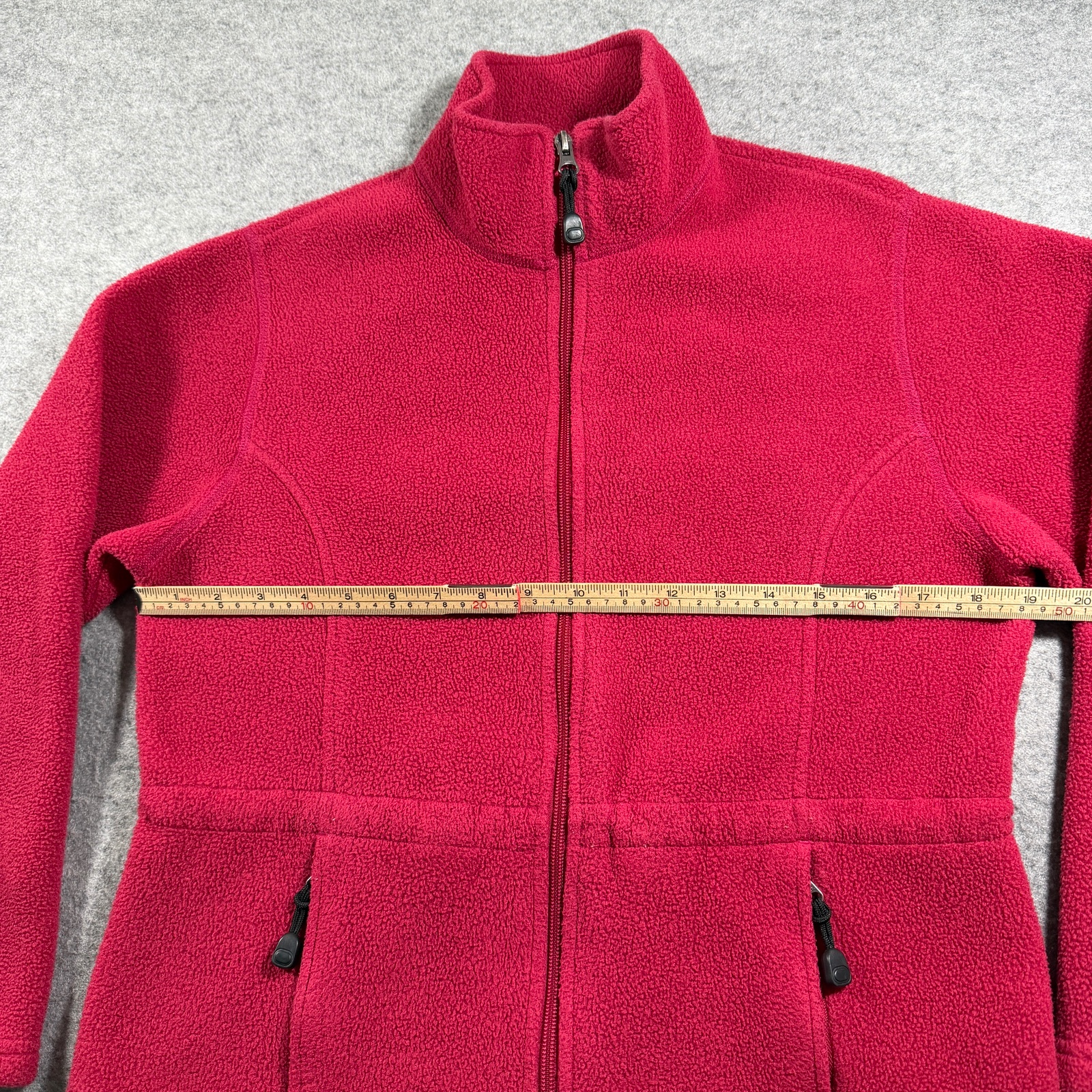 Vintage L.L.Bean Fleece Jacket Womens S Red Full Zip Outdoor Hiking High Collar thumbnail 8