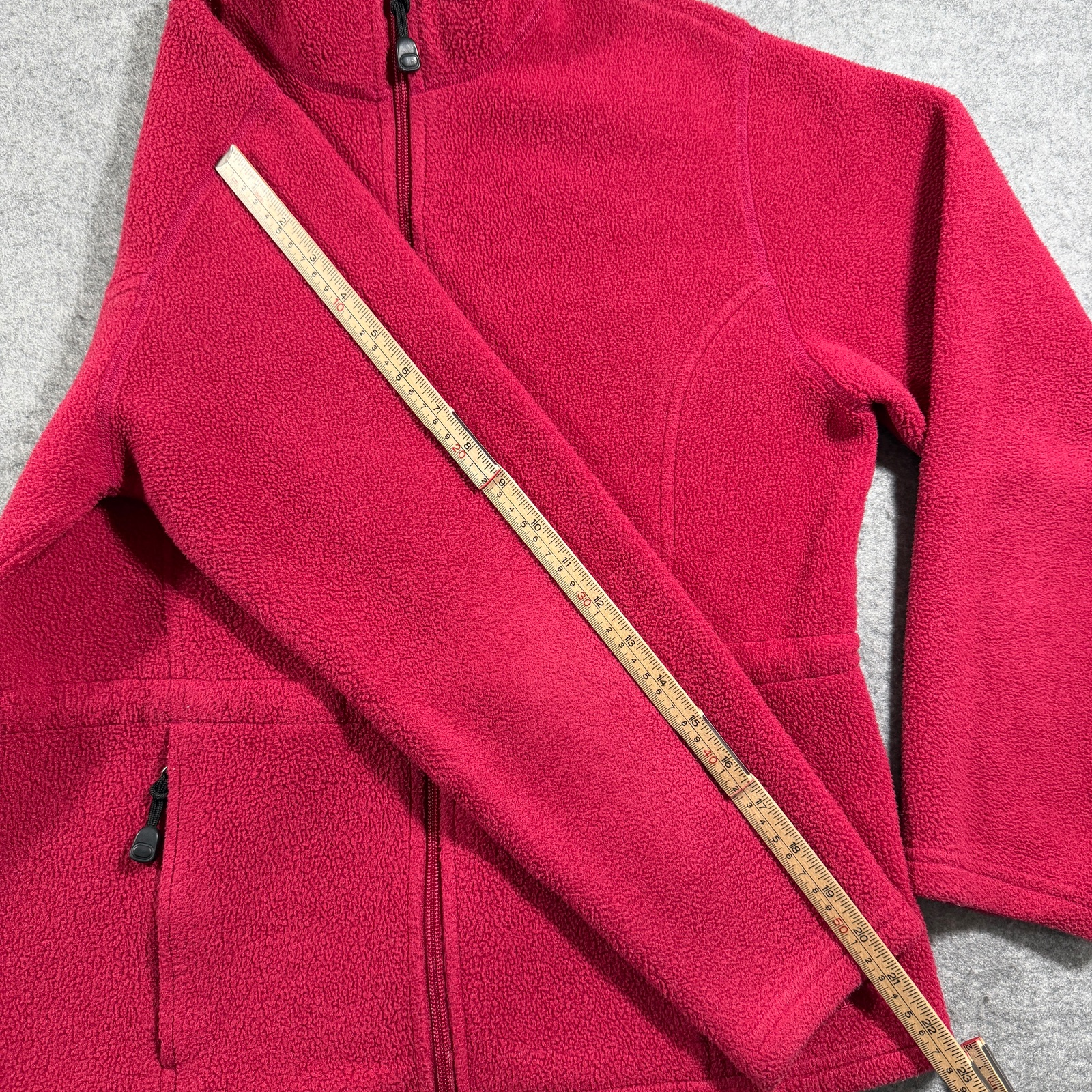 Vintage L.L.Bean Fleece Jacket Womens S Red Full Zip Outdoor Hiking High Collar thumbnail 9