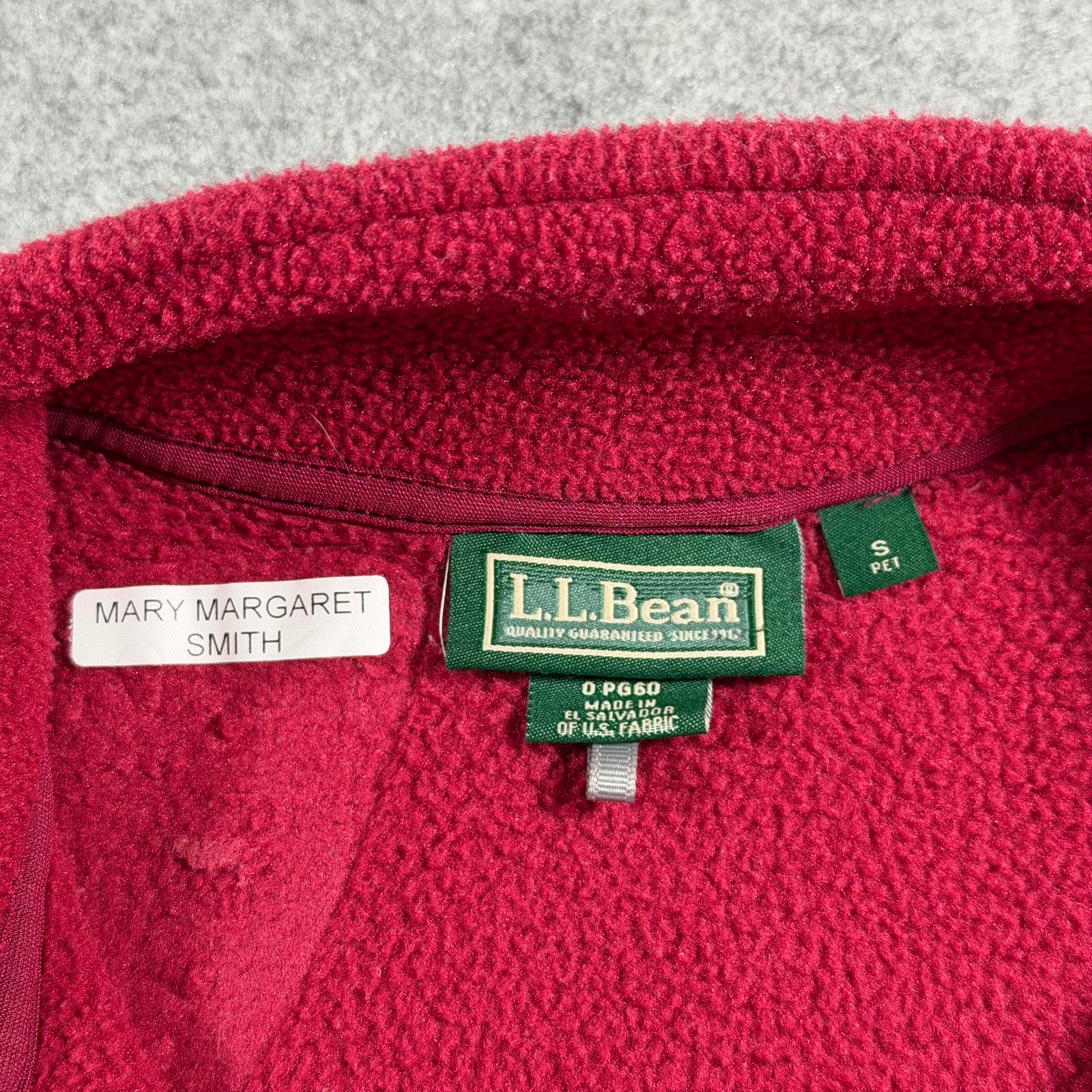 Vintage L.L.Bean Fleece Jacket Womens S Red Full Zip Outdoor Hiking High Collar thumbnail 11