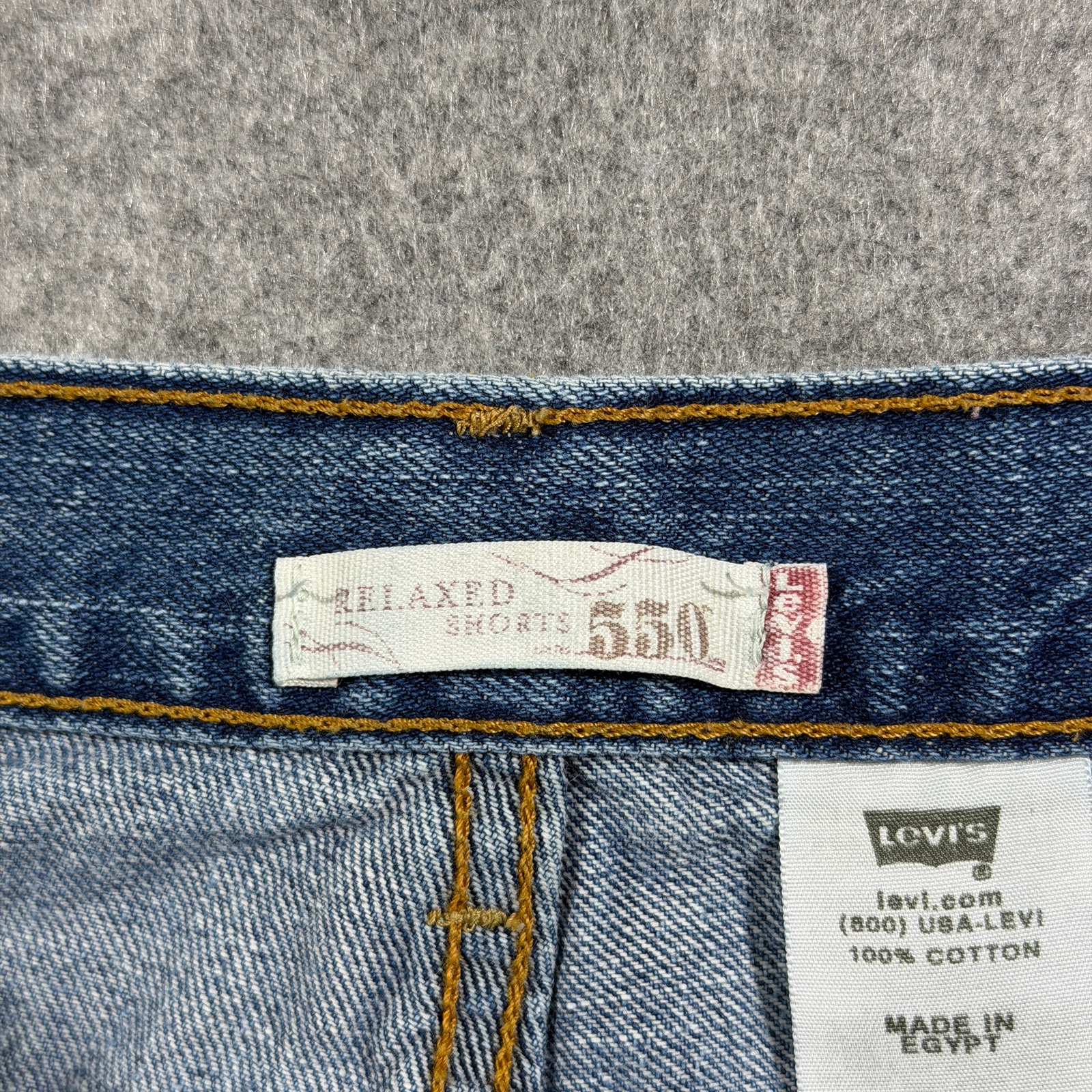 Levi's 550 Relaxed Denim Shorts Jorts Womens 12 Blue Five Pocket Red Tab Classic thumbnail 10