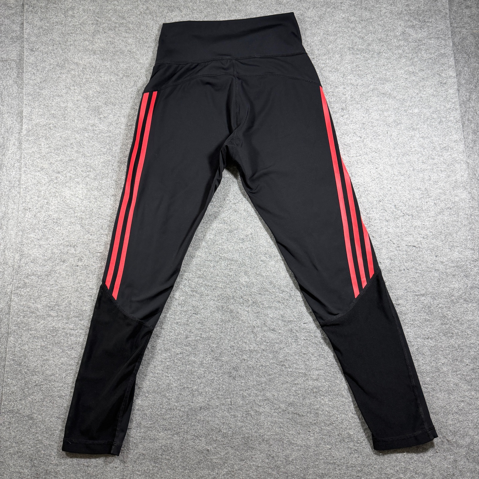 Adidas Tiro Leggings Womens M Black Red Stripe High Waist Athleisure Training thumbnail 2