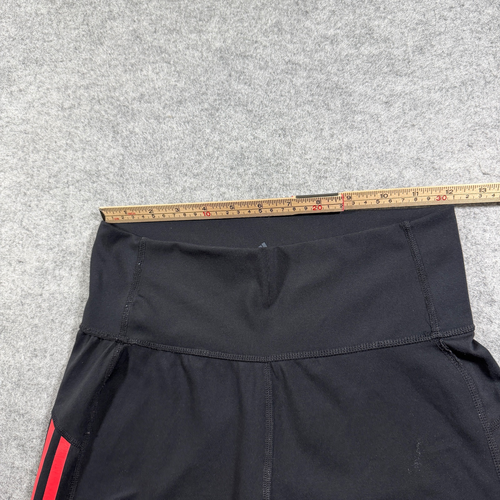 Adidas Tiro Leggings Womens M Black Red Stripe High Waist Athleisure Training thumbnail 7