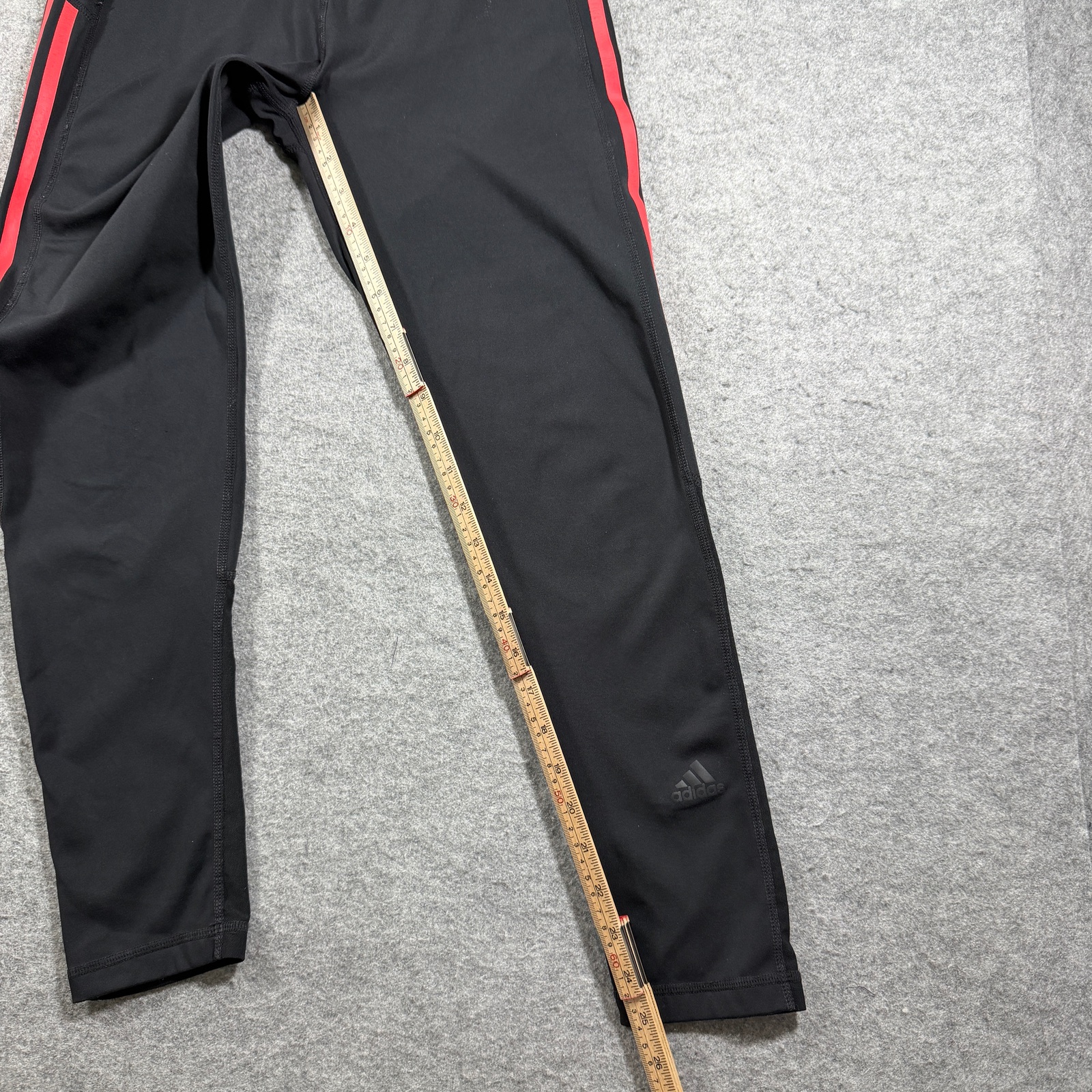 Adidas Tiro Leggings Womens M Black Red Stripe High Waist Athleisure Training thumbnail 8