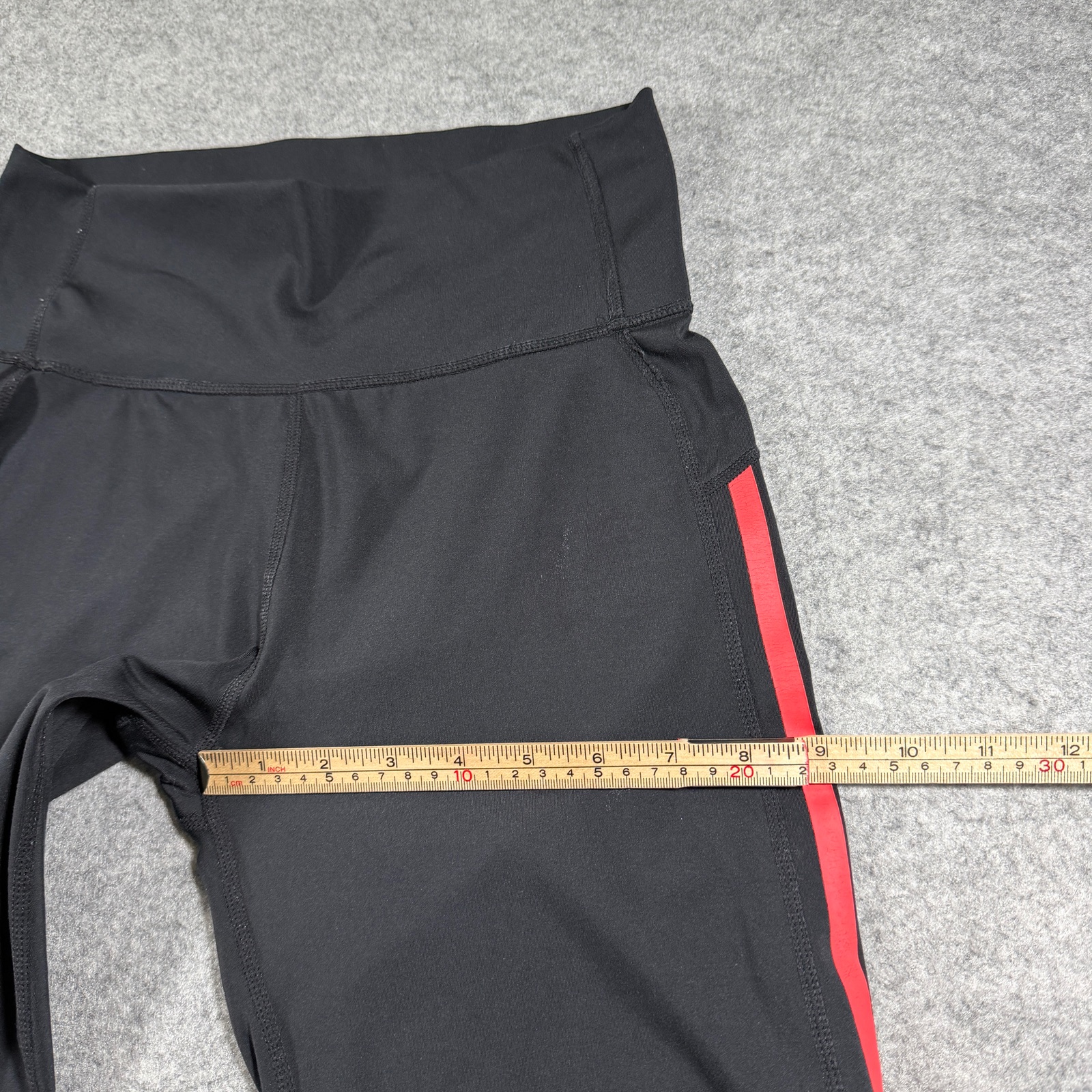 Adidas Tiro Leggings Womens M Black Red Stripe High Waist Athleisure Training thumbnail 10