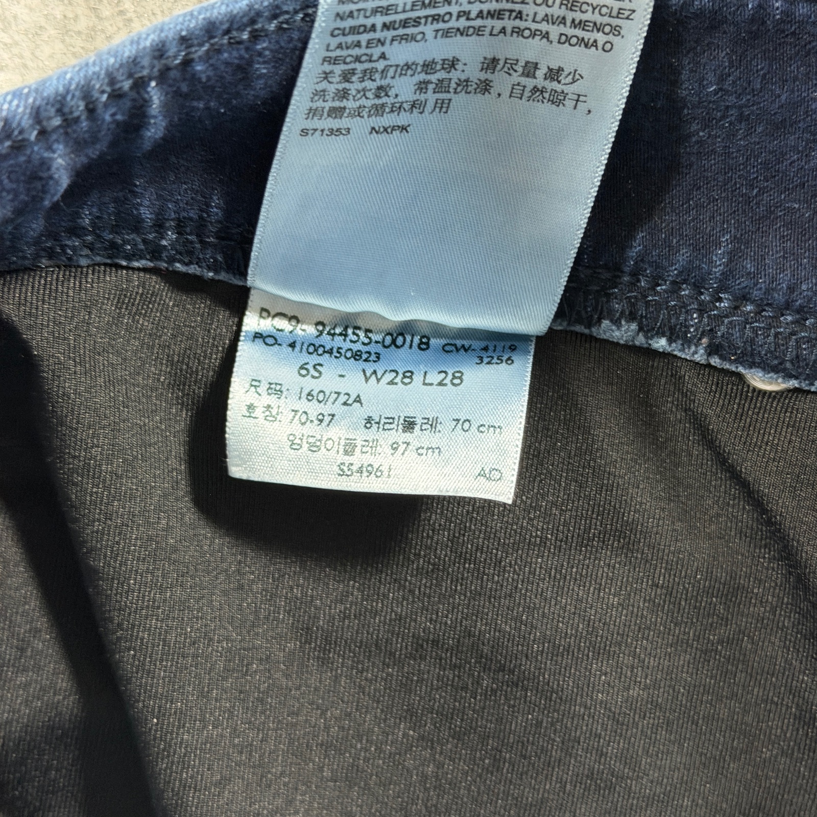 Levi's Pull-On Skinny Jeans Womens 28x28 Dark Blue Denim Stretch Elastic Waist thumbnail 5
