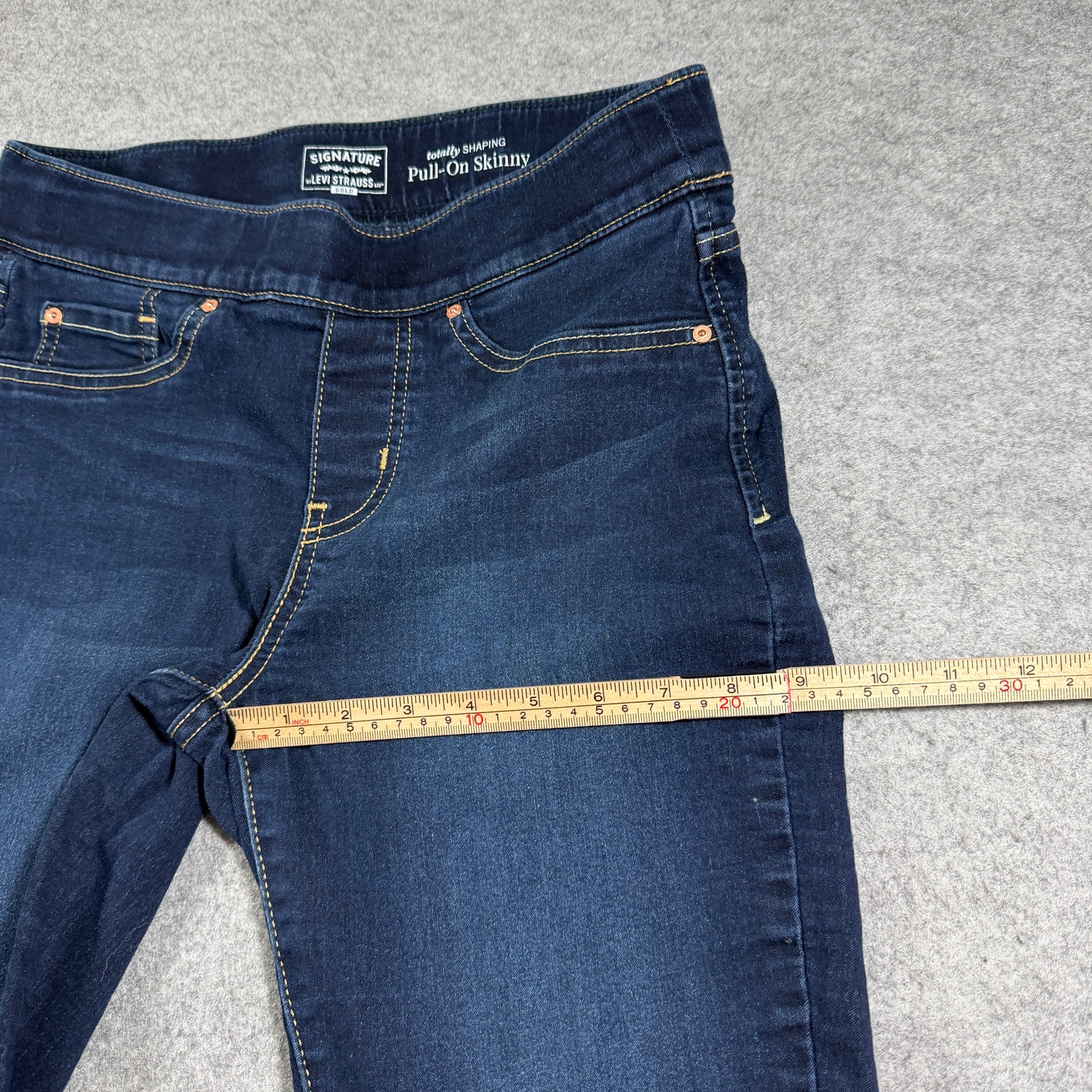 Levi's Pull-On Skinny Jeans Womens 28x28 Dark Blue Denim Stretch Elastic Waist thumbnail 8