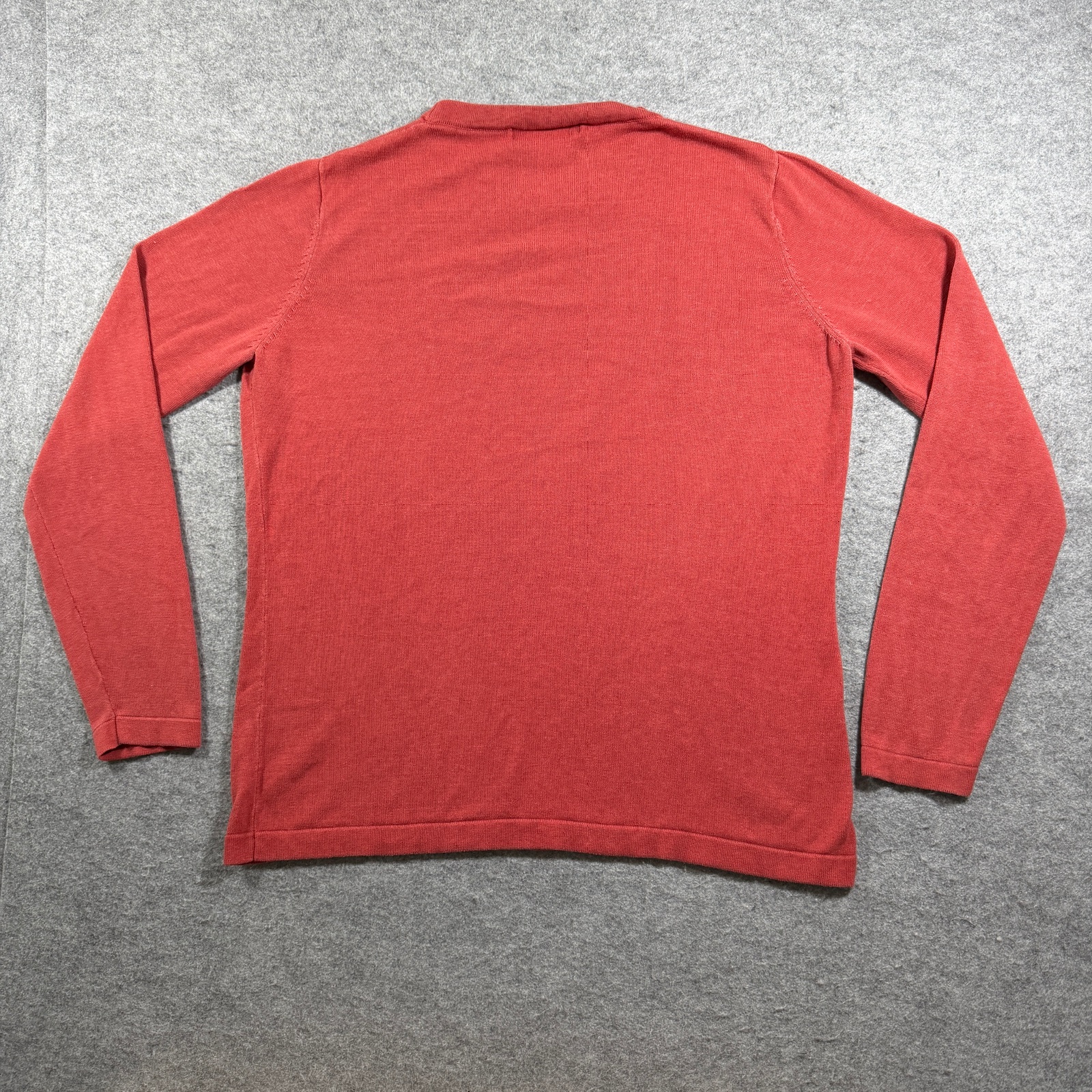 VTG WinterSilks Sweater Womens L Brick Red Silk Crew Neck Lightweight Knit Layer thumbnail 2