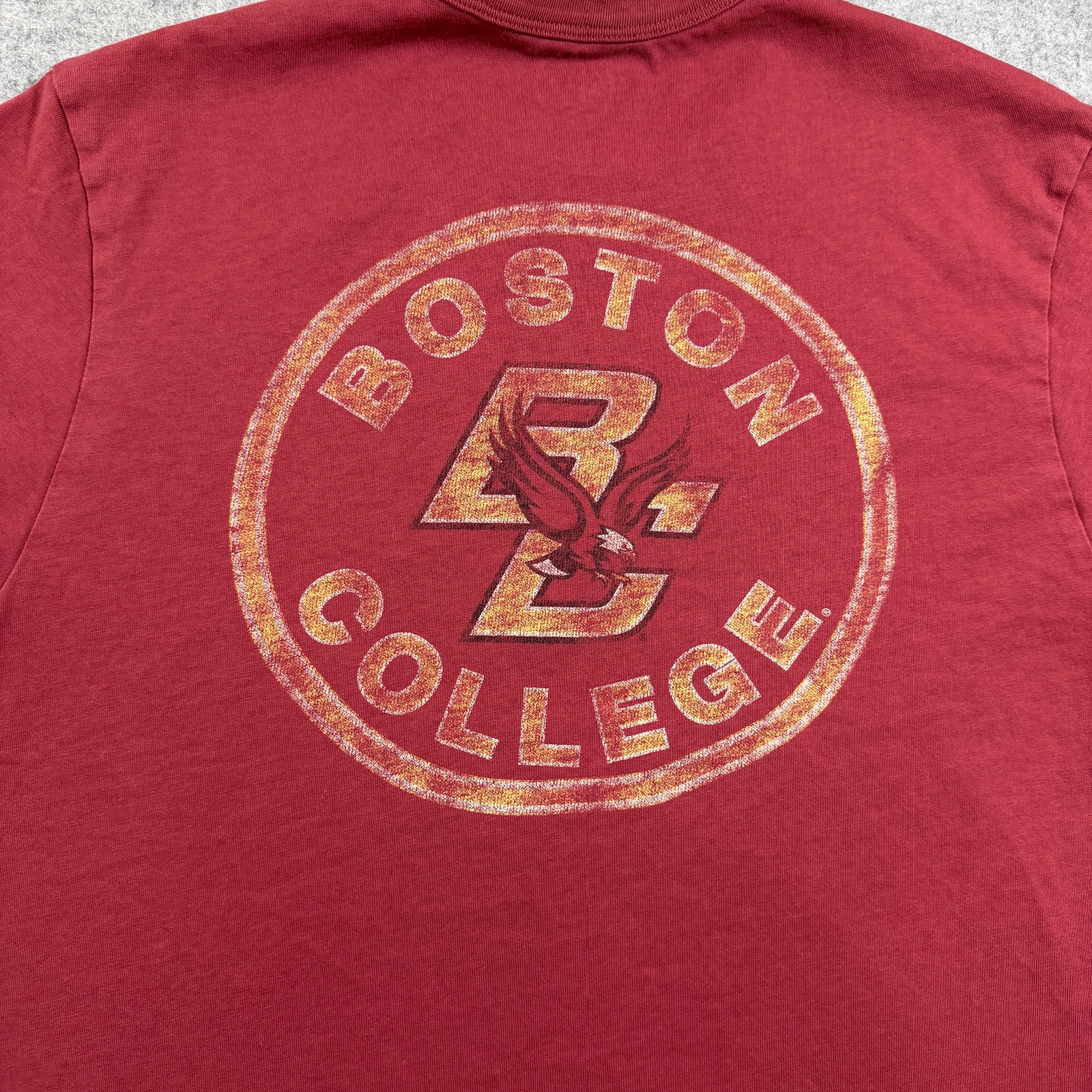 Boston College Eagles T Shirt Mens M Maroon Wash Graphic Tee NCAA Cotton Preppy thumbnail 4