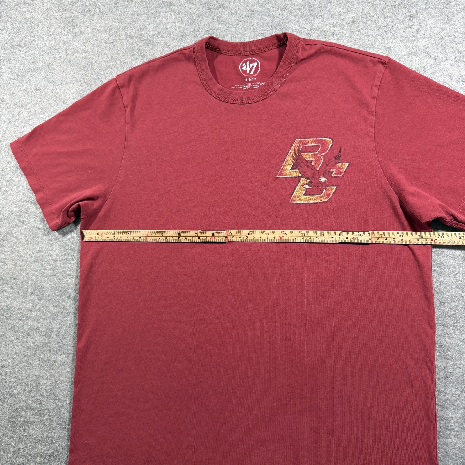 Boston College Eagles T Shirt Mens M Maroon Wash Graphic Tee NCAA Cotton Preppy thumbnail 6