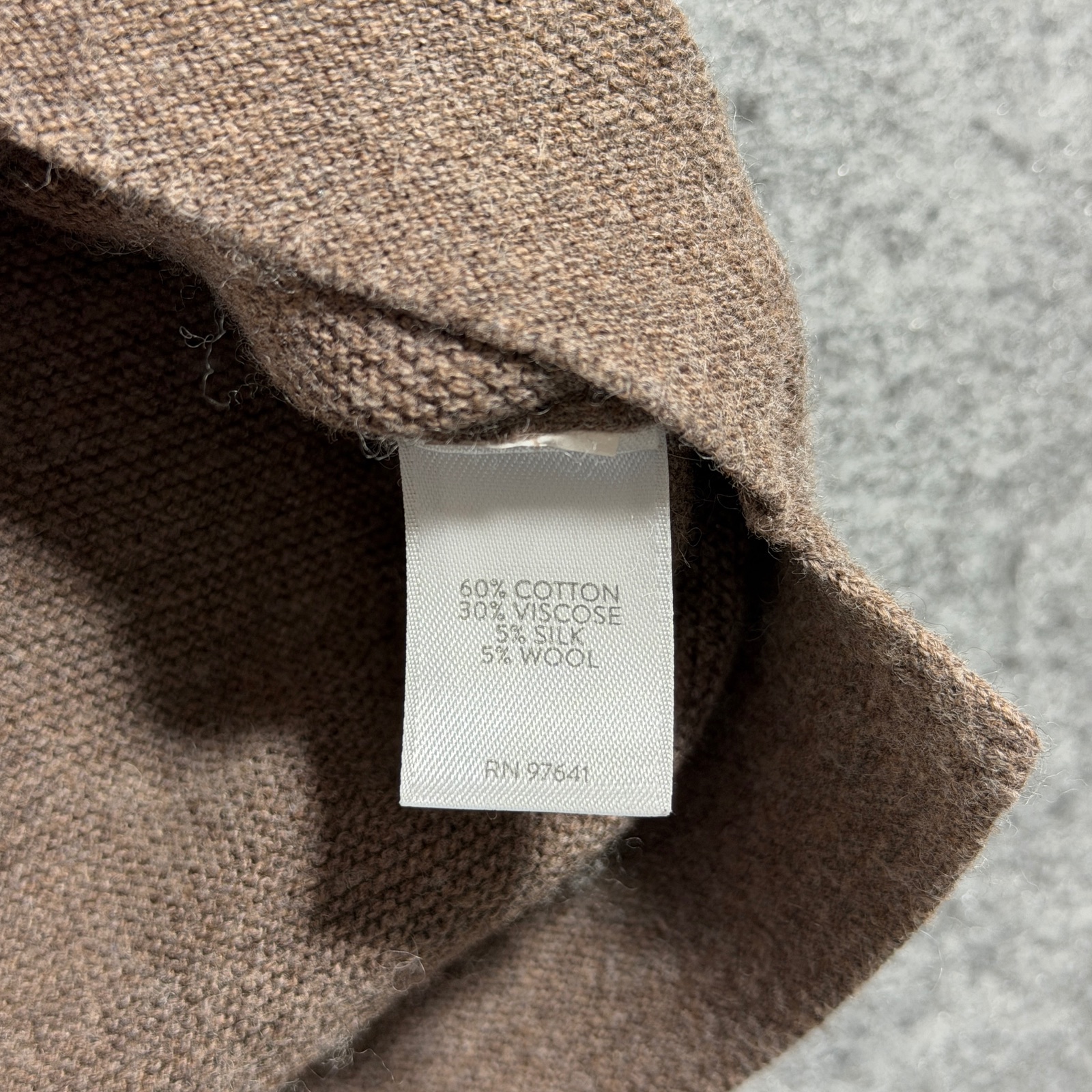 Pure Jill Sweater Womens S Brown V-Neck Cropped Cotton Silk Wool Boxy Casual thumbnail 9