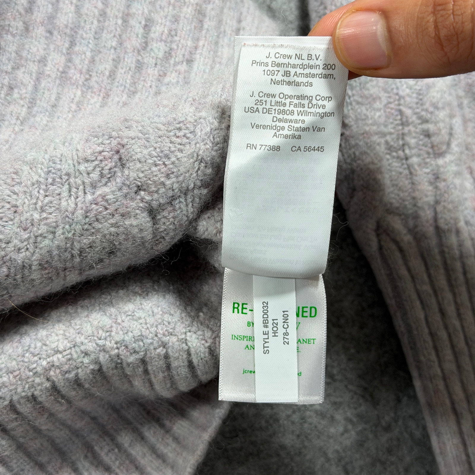 J.Crew Turtleneck Sweater Womens XS Gray Merino Wool Alpaca Cable Knit Preppy thumbnail 11