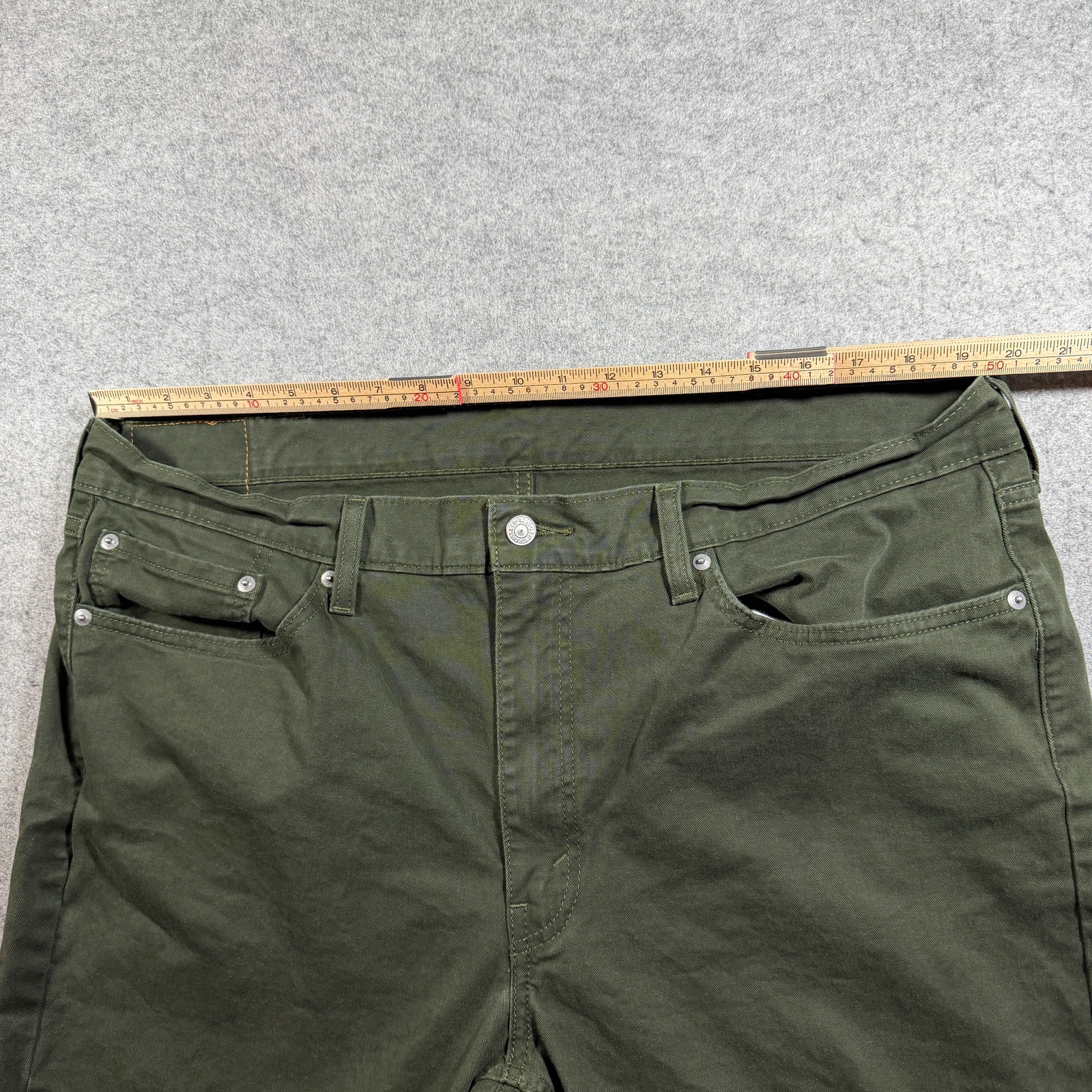 Levi's 514 Straight Fit Pants Mens 40x30 Olive Green 5 Pocket Casual Workwear thumbnail 5