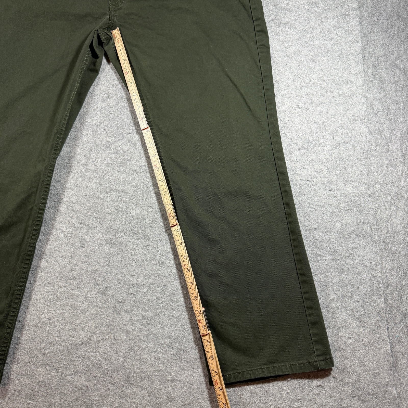 Levi's 514 Straight Fit Pants Mens 40x30 Olive Green 5 Pocket Casual Workwear thumbnail 7