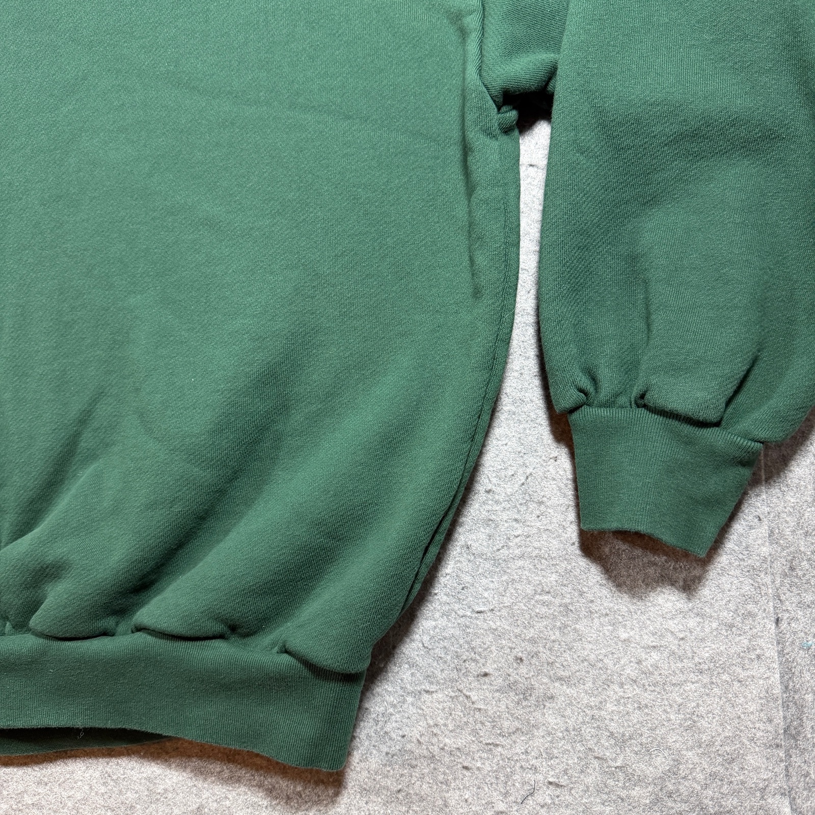 The Foxy Kind Heavyweight Sweatshirt Womens L Green Crewneck Relaxed Fit Cotton thumbnail 10