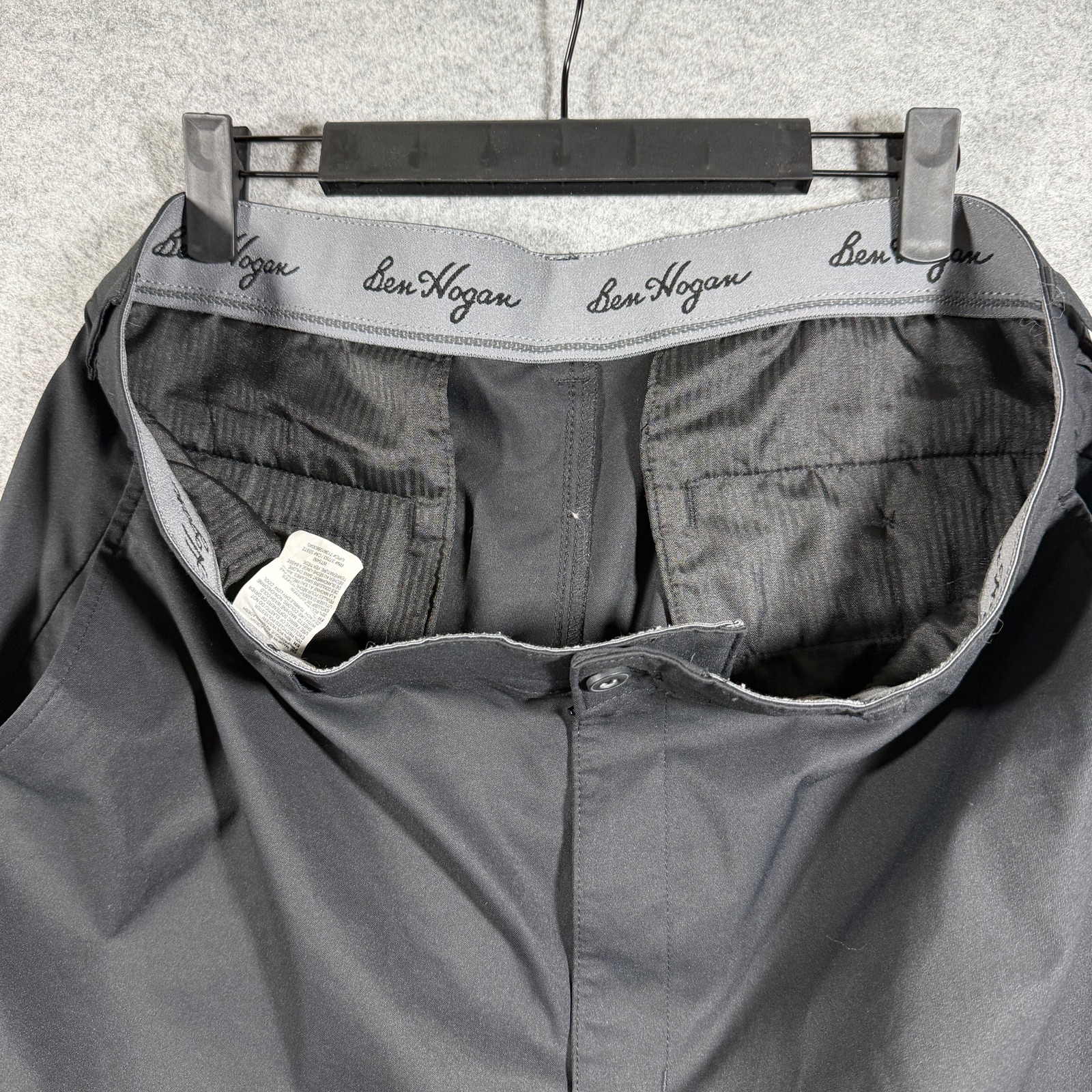 Ben Hogan Golf Shorts Mens 36 Black Flat Front Chino Stretch Lightweight thumbnail 3