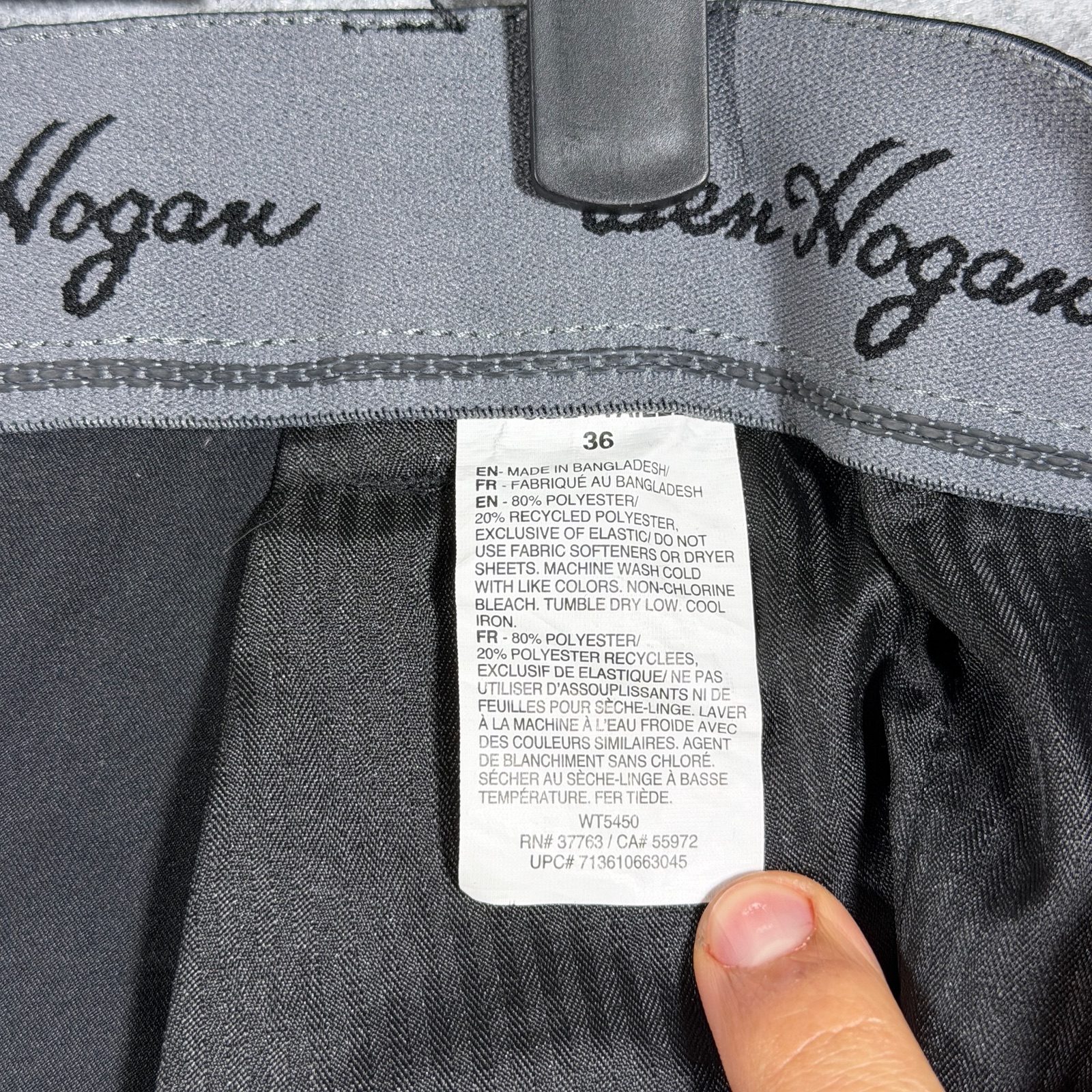 Ben Hogan Golf Shorts Mens 36 Black Flat Front Chino Stretch Lightweight thumbnail 4