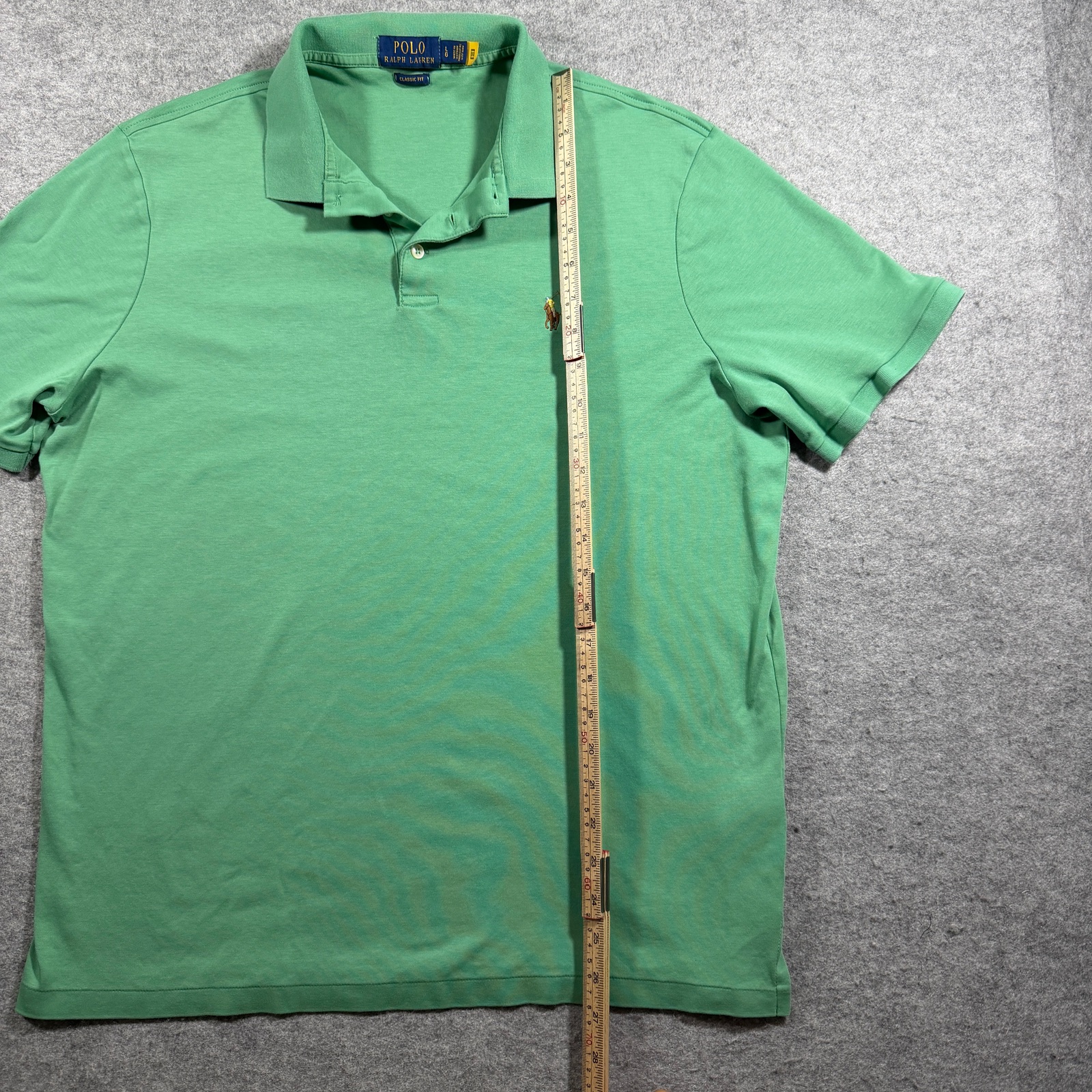 Polo Ralph Lauren Polo Shirt Mens L Green Classic Fit Soft Cotton Preppy Golf thumbnail 5