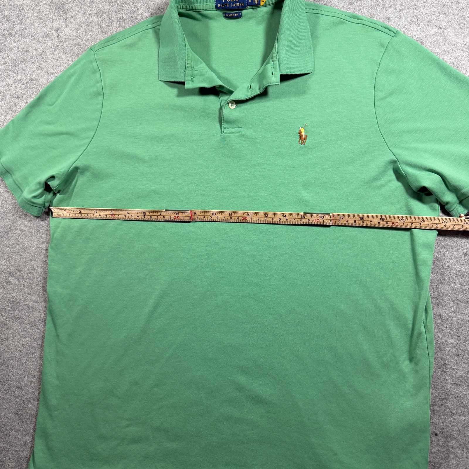 Polo Ralph Lauren Polo Shirt Mens L Green Classic Fit Soft Cotton Preppy Golf thumbnail 6
