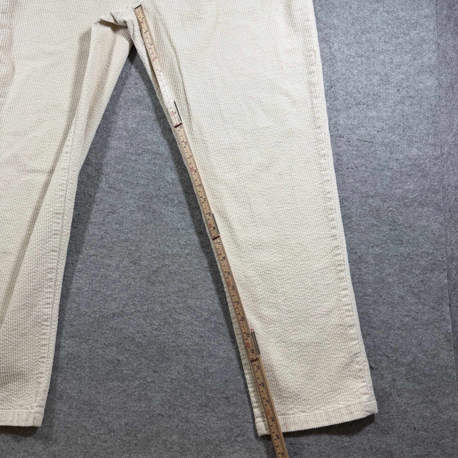 H&M Corduroy Pants Mens 36 Cream Straight Leg Regular Fit Preppy Casual Cotton thumbnail 7