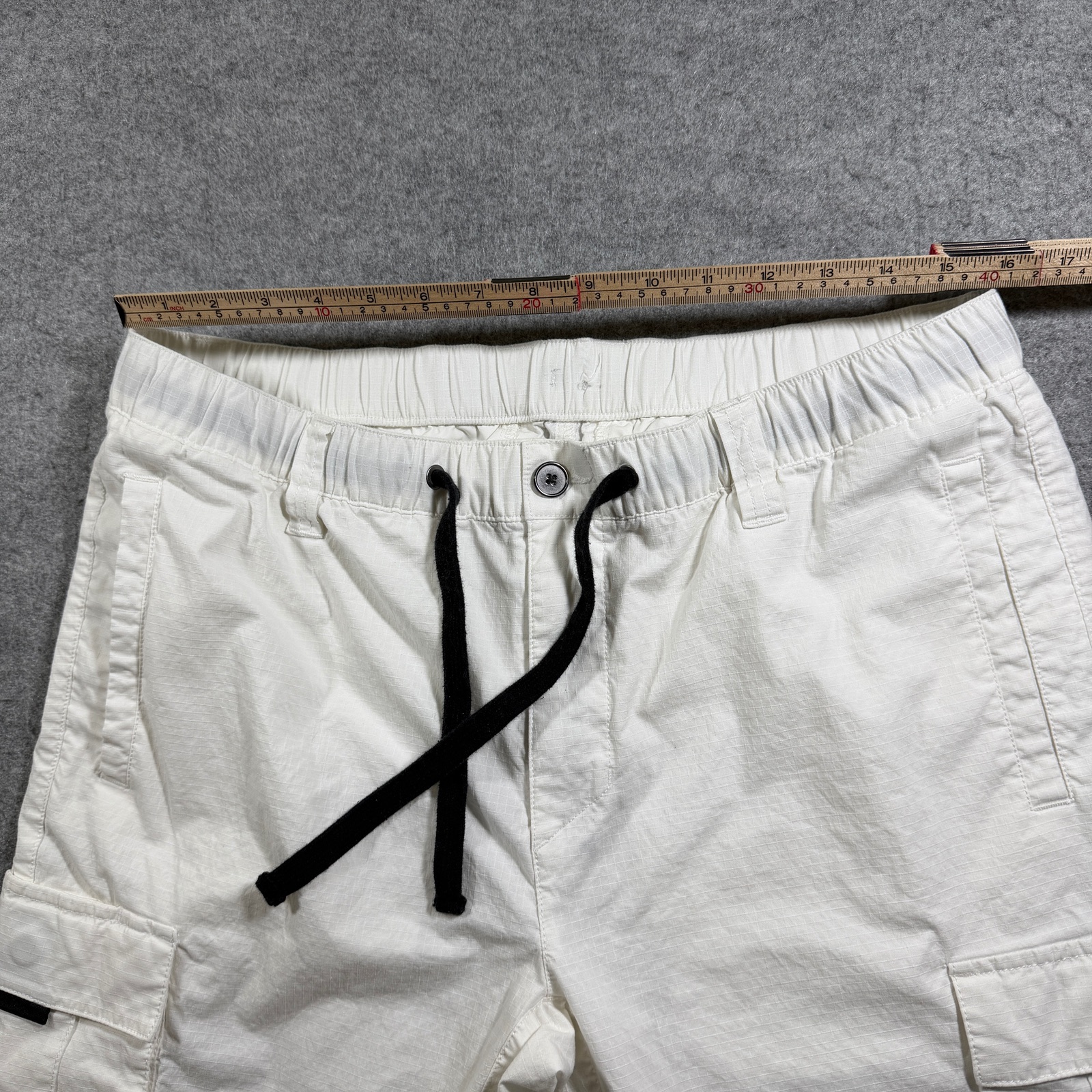 BYLT Division Cargo Jogger Pants Mens XL White Flap Pockets Lounge Drawstring thumbnail 7