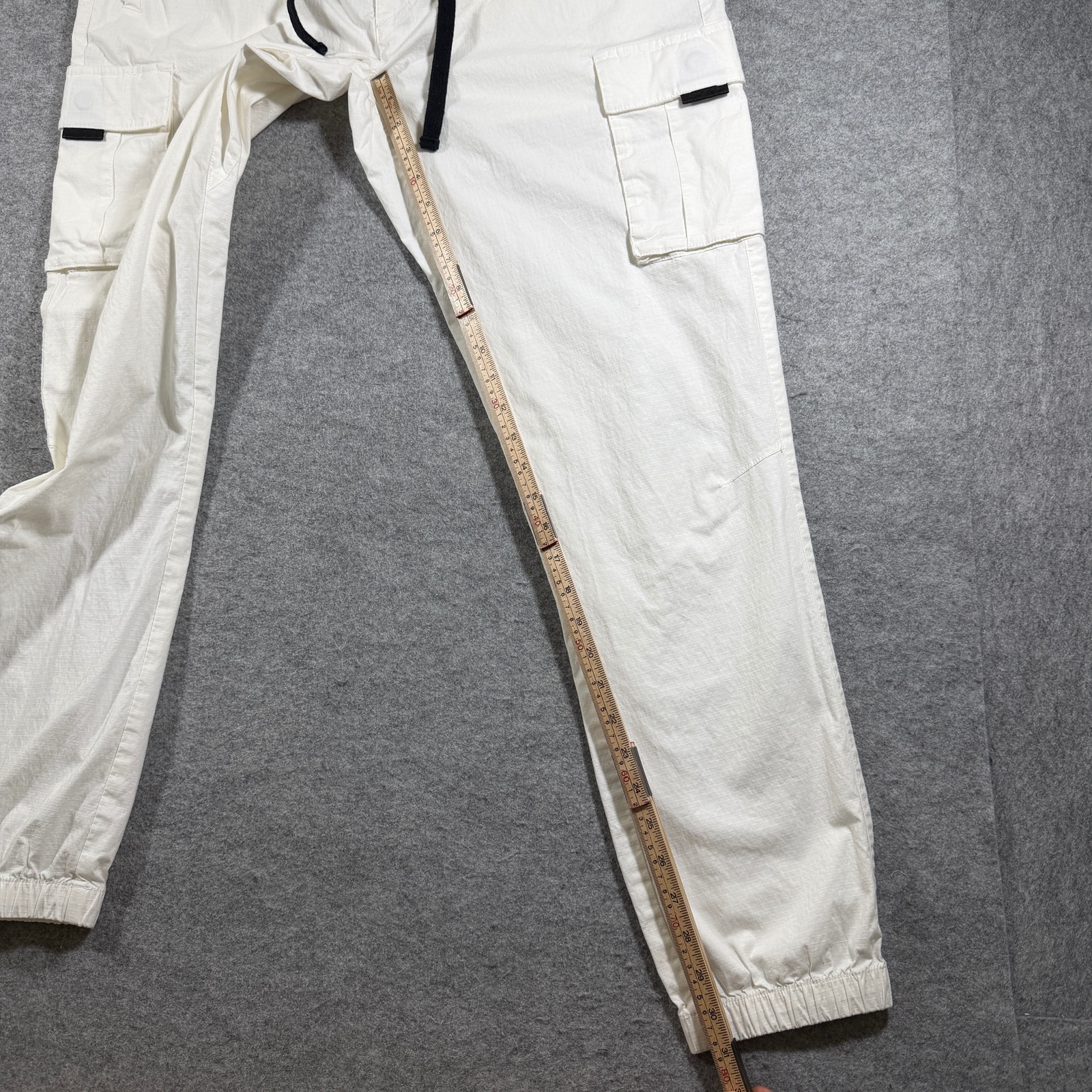 BYLT Division Cargo Jogger Pants Mens XL White Flap Pockets Lounge Drawstring thumbnail 8