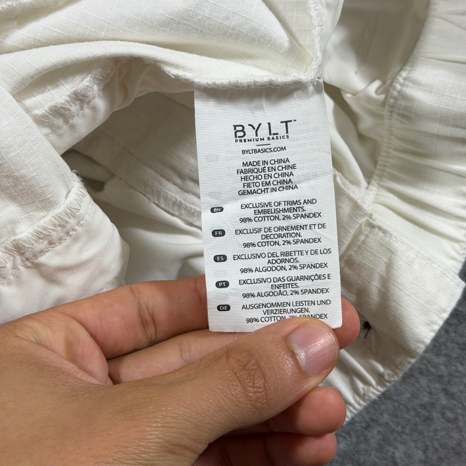 BYLT Division Cargo Jogger Pants Mens XL White Flap Pockets Lounge Drawstring thumbnail 11