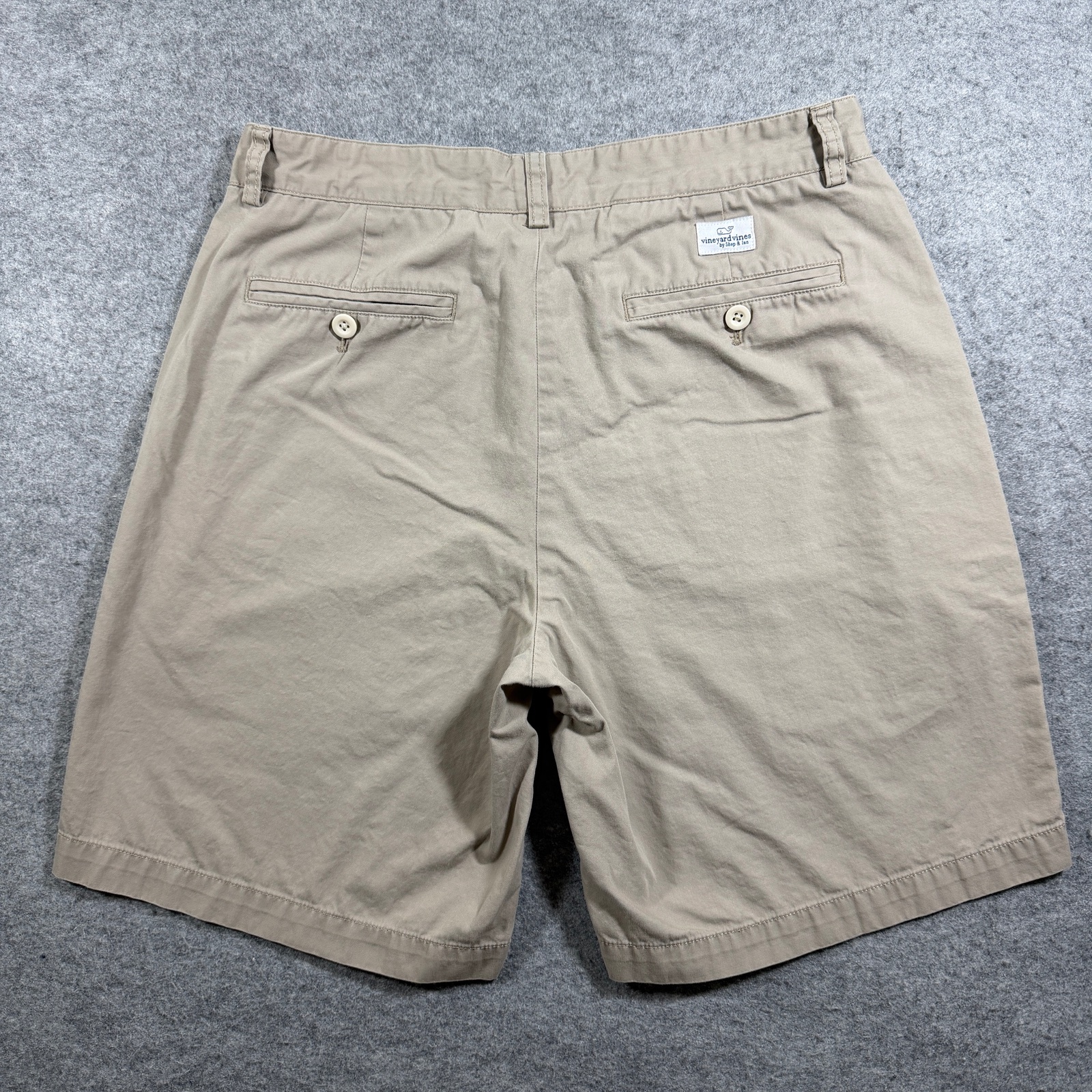 Vineyard Vines Club Shorts Mens 32 Khaki Flat Front Cotton Preppy Golf Summer thumbnail 2