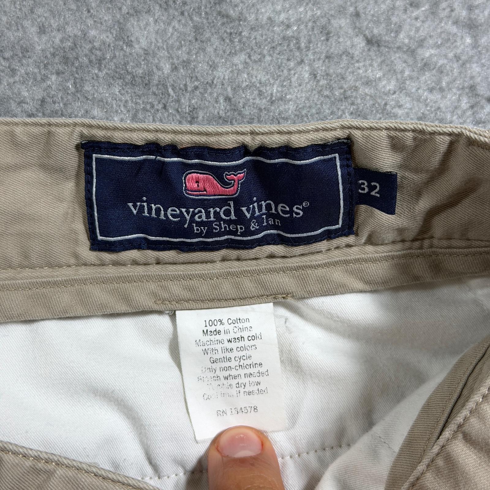 Vineyard Vines Club Shorts Mens 32 Khaki Flat Front Cotton Preppy Golf Summer thumbnail 3