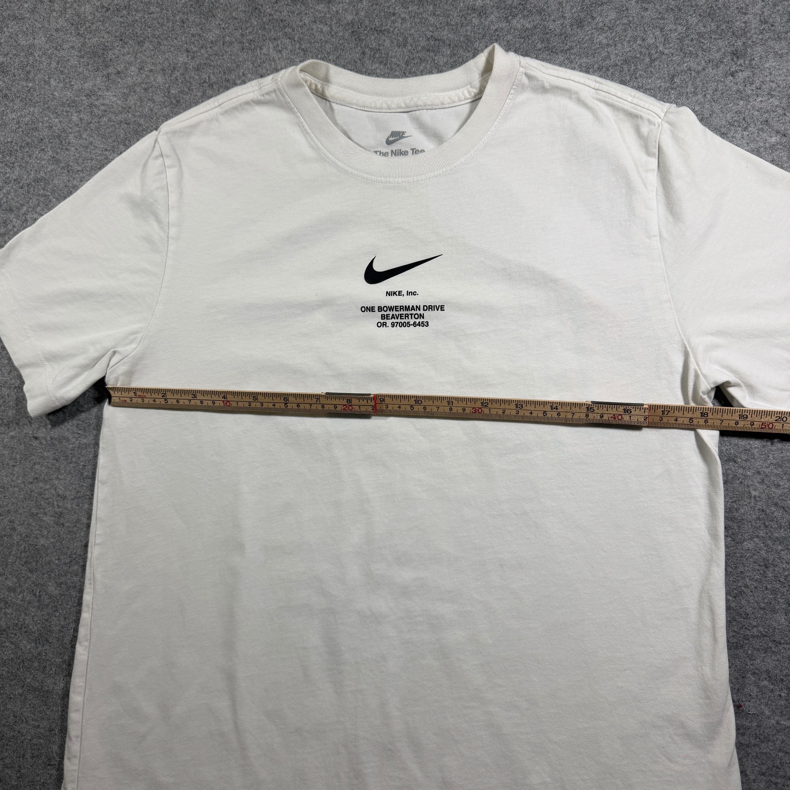 Nike Big Swoosh T Shirt Mens M White Beaverton Oregon Back Graphic Cotton Tee thumbnail 7
