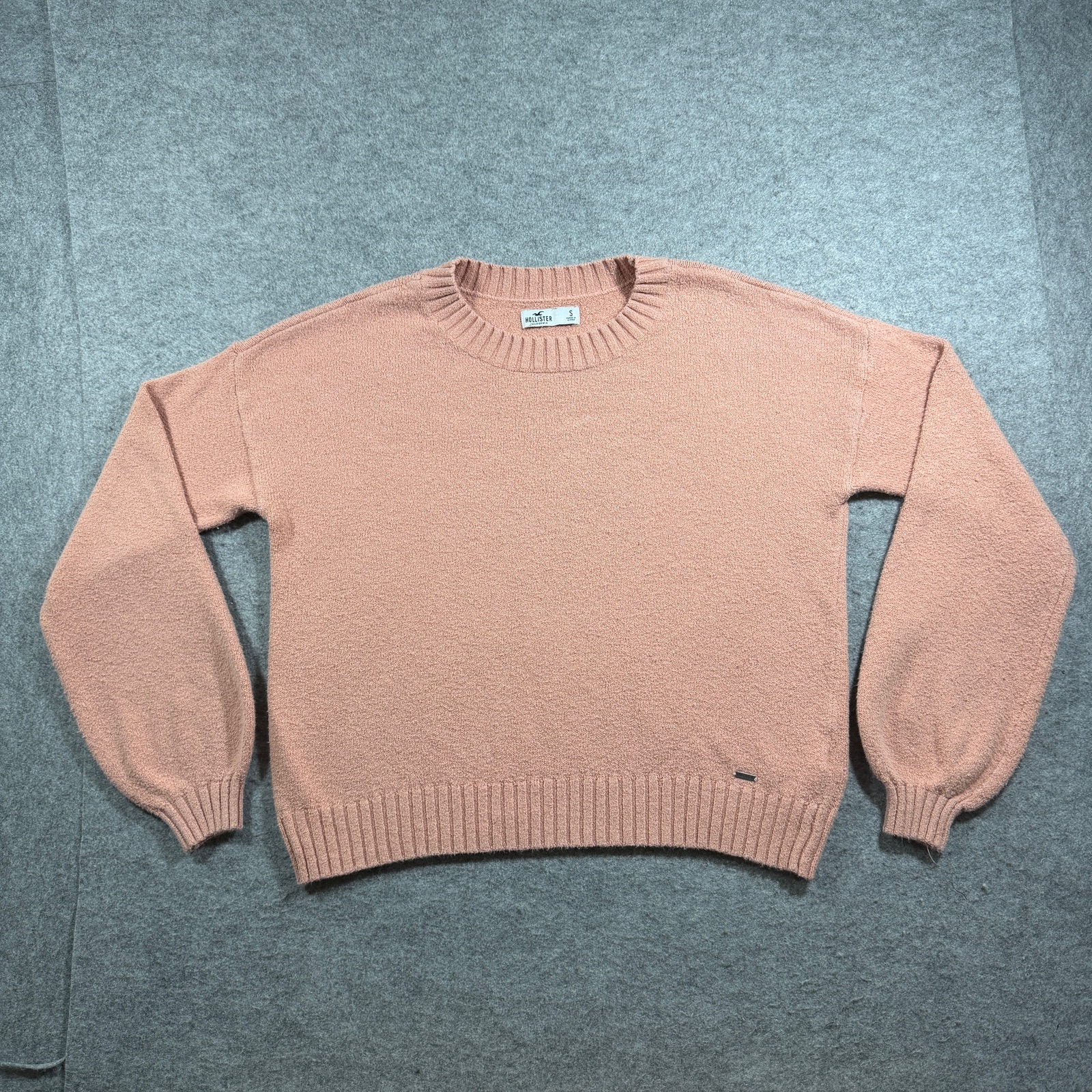 Hollister Sweater Womens S Blush Pink Crewneck Soft Knit Pullover Casual Fall