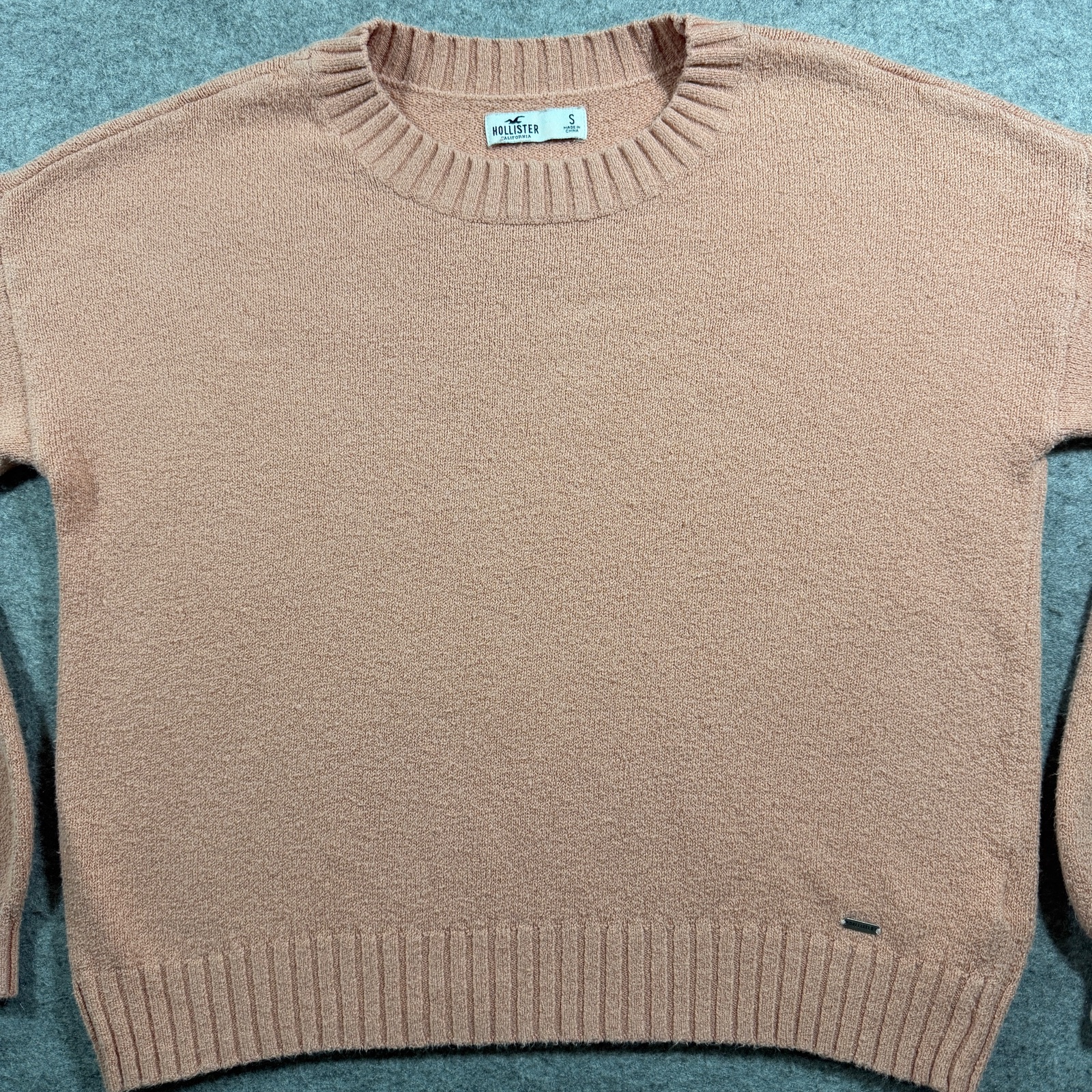 Hollister Sweater Womens S Blush Pink Crewneck Soft Knit Pullover Casual Fall thumbnail 4