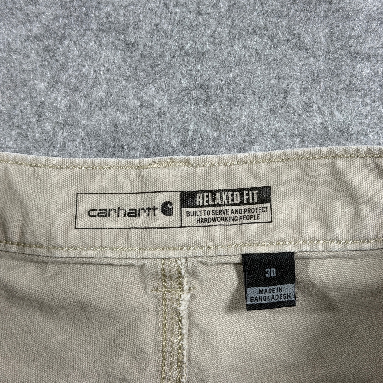 Carhartt Rugged Flex Shorts Mens 30 Khaki Relaxed Fit Carpenter Workwear Utility thumbnail 3