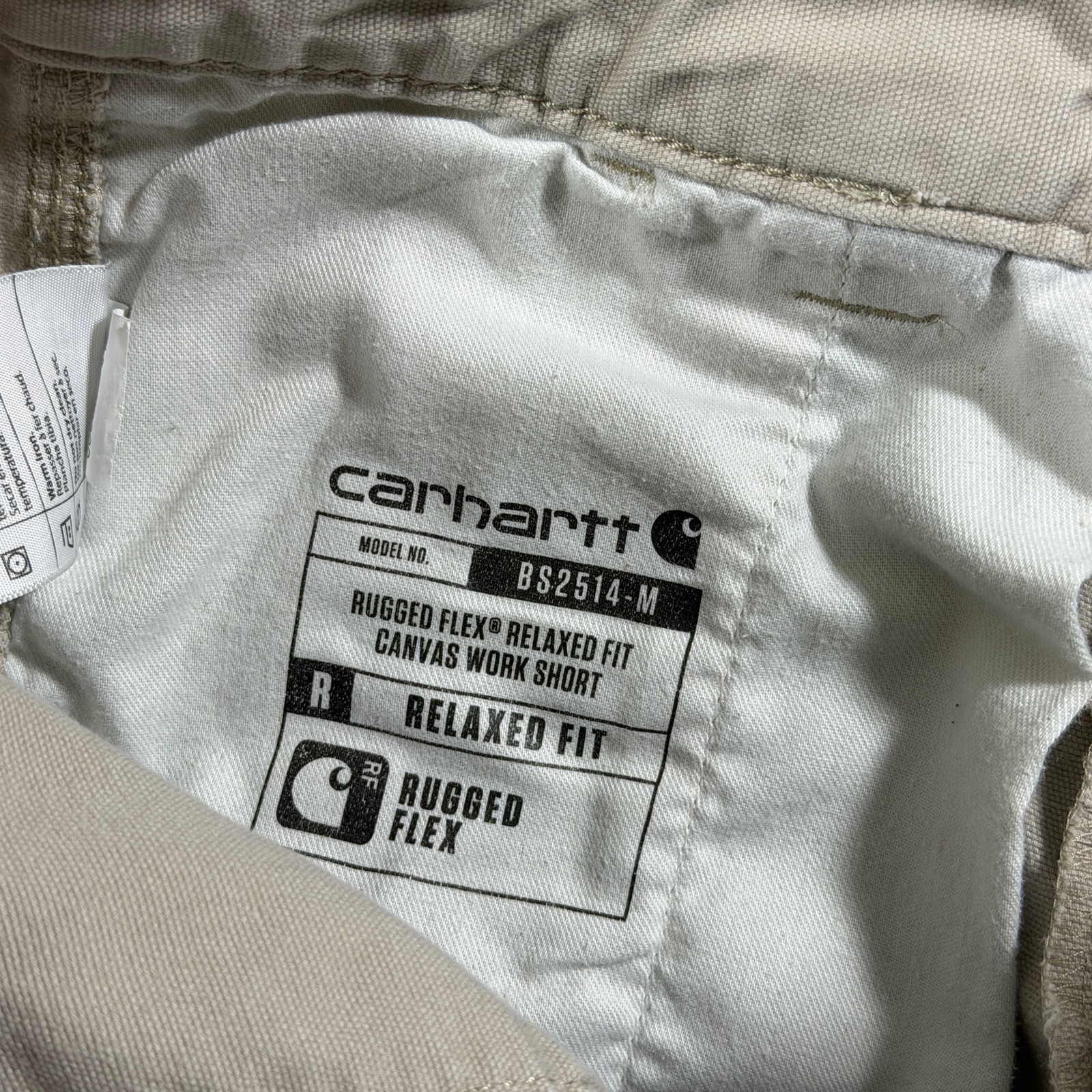 Carhartt Rugged Flex Shorts Mens 30 Khaki Relaxed Fit Carpenter Workwear Utility thumbnail 5