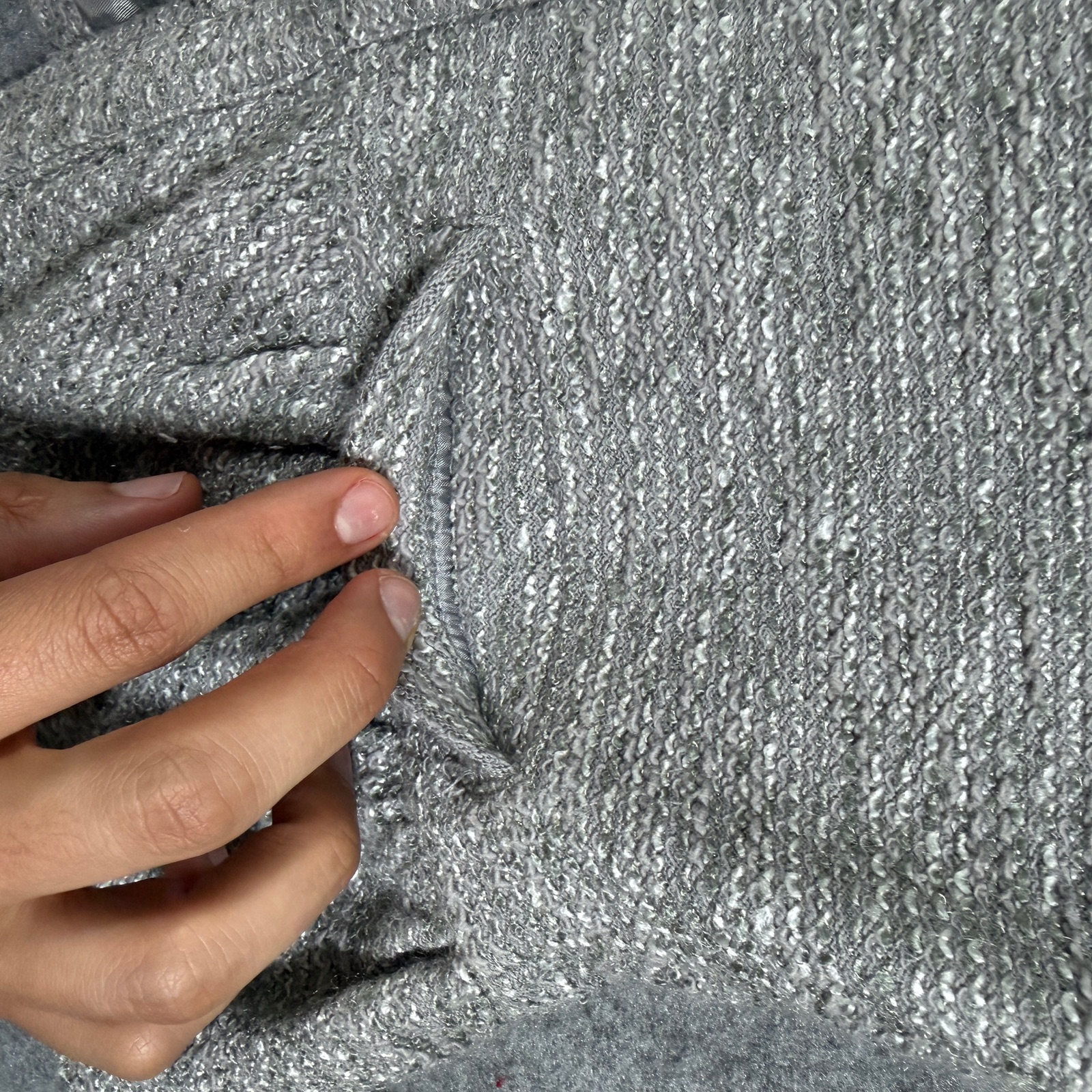 J.Crew Boucle Tweed Peplum Jacket Womens S Gray Full Zip Career Business Casual thumbnail 4