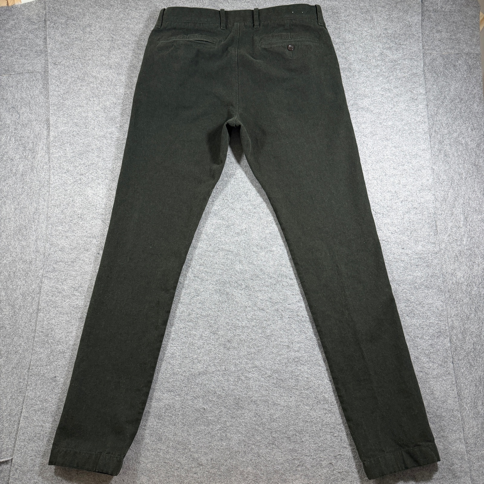 J.Crew 484 Chino Pants Mens 32x34 Olive Brushed Cotton Twill Slim Fit Preppy thumbnail 2