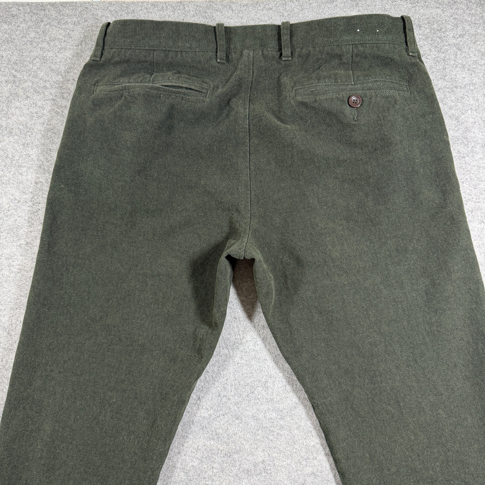 J.Crew 484 Chino Pants Mens 32x34 Olive Brushed Cotton Twill Slim Fit Preppy thumbnail 3