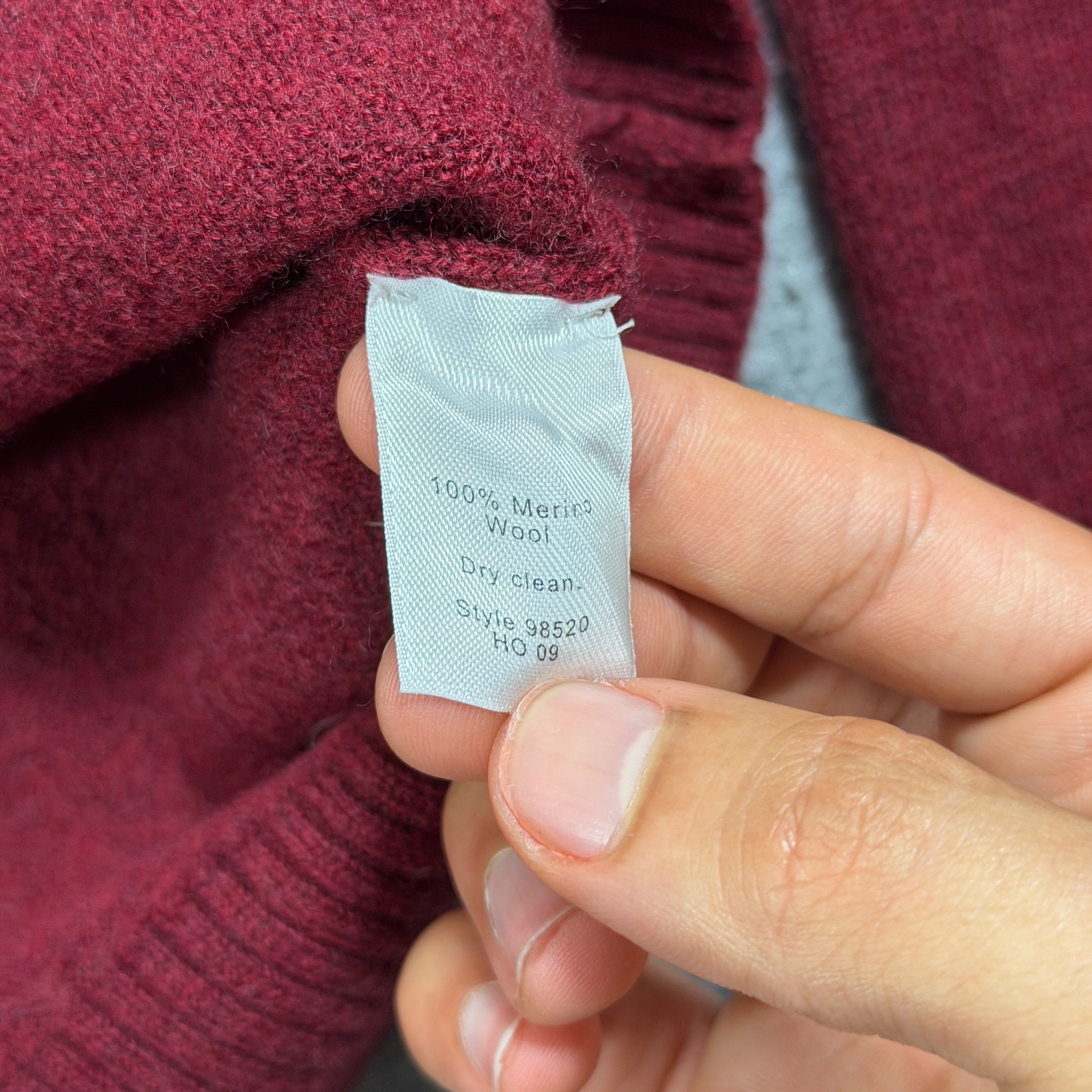 J.Crew Merino Wool Knit Sweater Mens S Red 1/4 Zip Preppy Fall Knit SHRUNK READ thumbnail 5