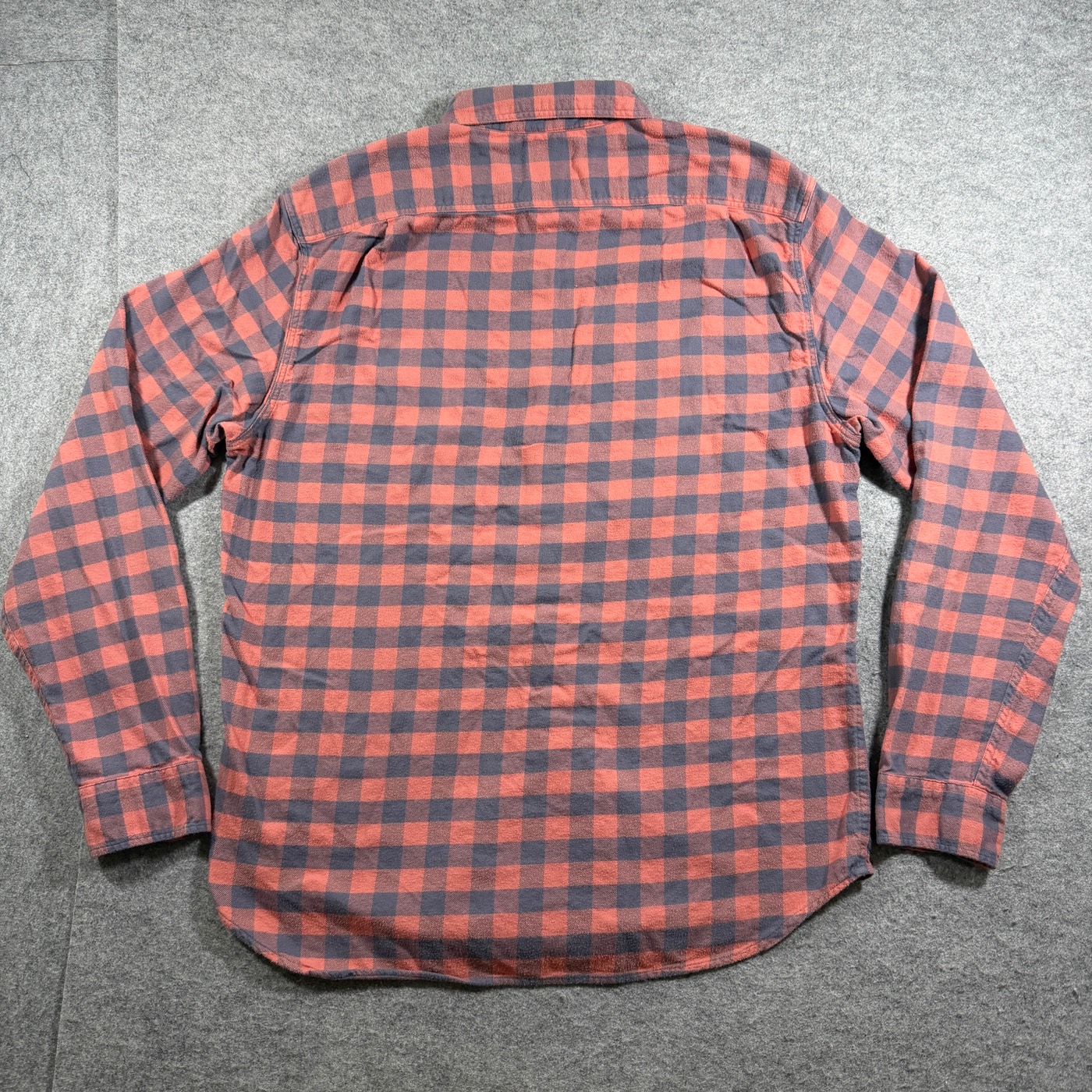 J.Crew Flannel Shirt Mens L Red Blue Buffalo Plaid Cotton Button Up Workwear thumbnail 2