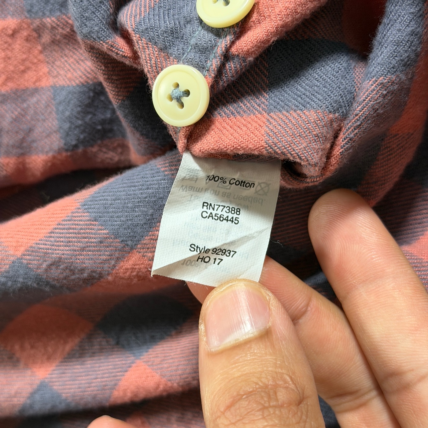 J.Crew Flannel Shirt Mens L Red Blue Buffalo Plaid Cotton Button Up Workwear thumbnail 9